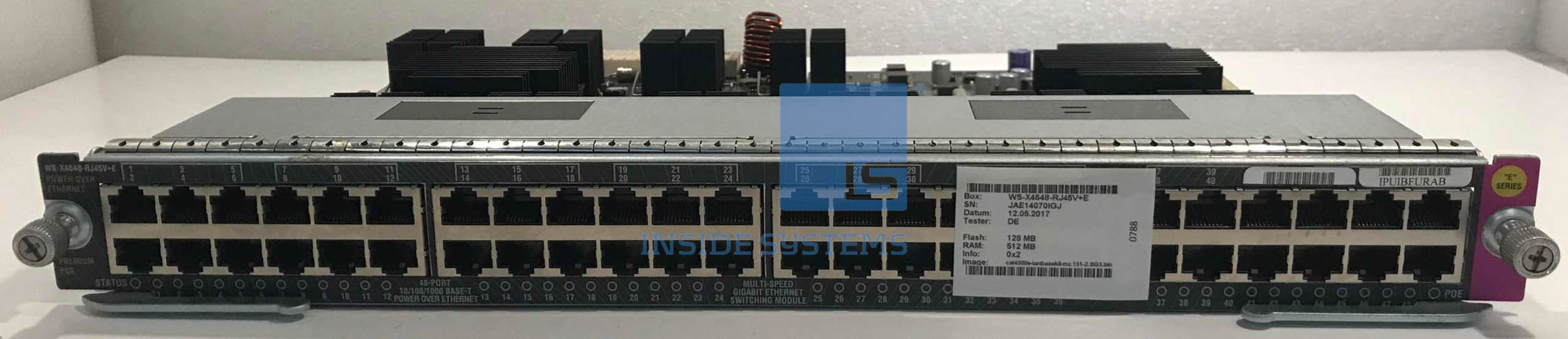 WS-X4648-RJ45V+E - 4500E 48x1GE PoE+ RJ45 Line Card 2 WS-X4648-RJ45V+E - 4500E 48x1GE PoE+ RJ45 Line Card