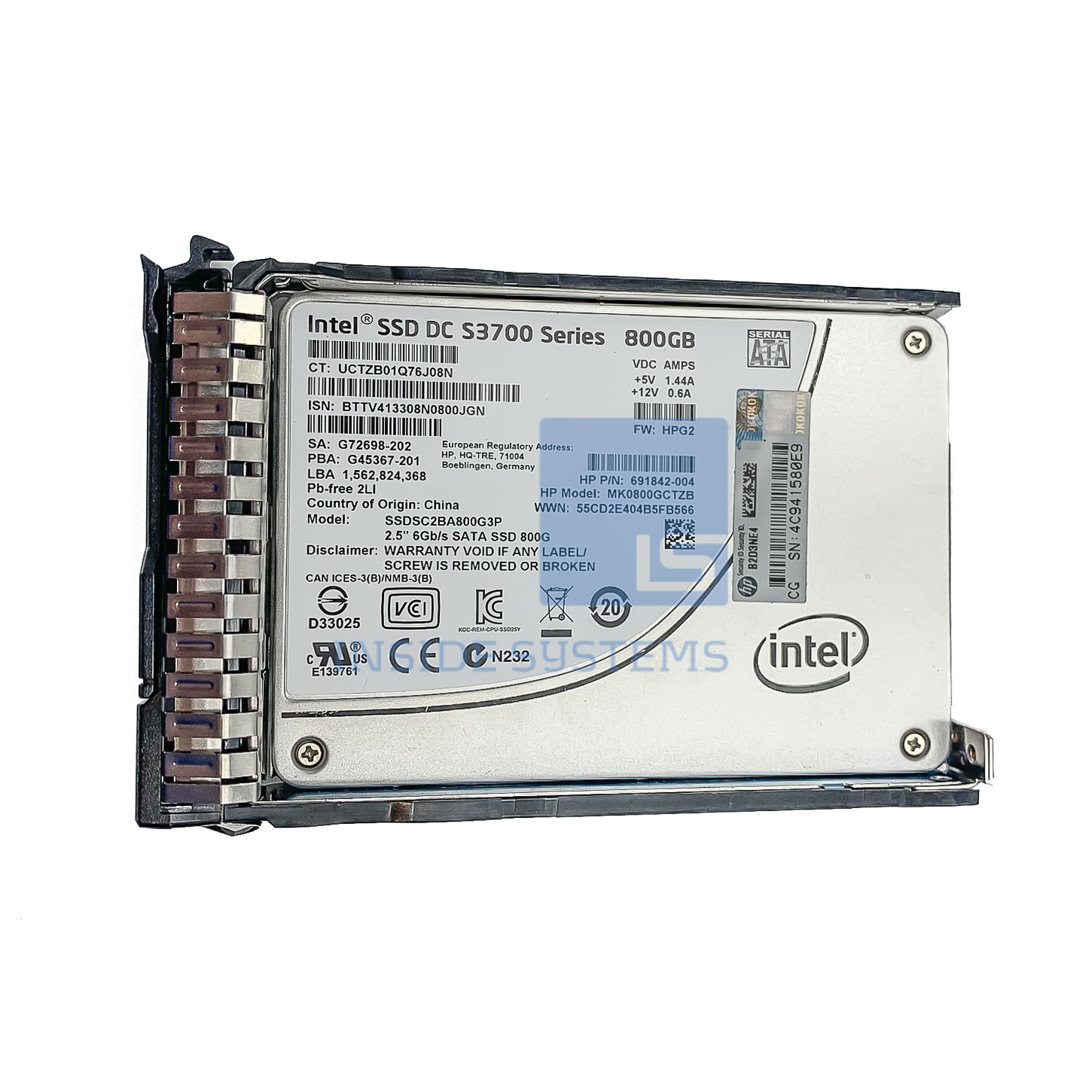 691868-B21 - 800GB 6G ME EM SC SATA 2.5" SSD 12 691868 B21 A