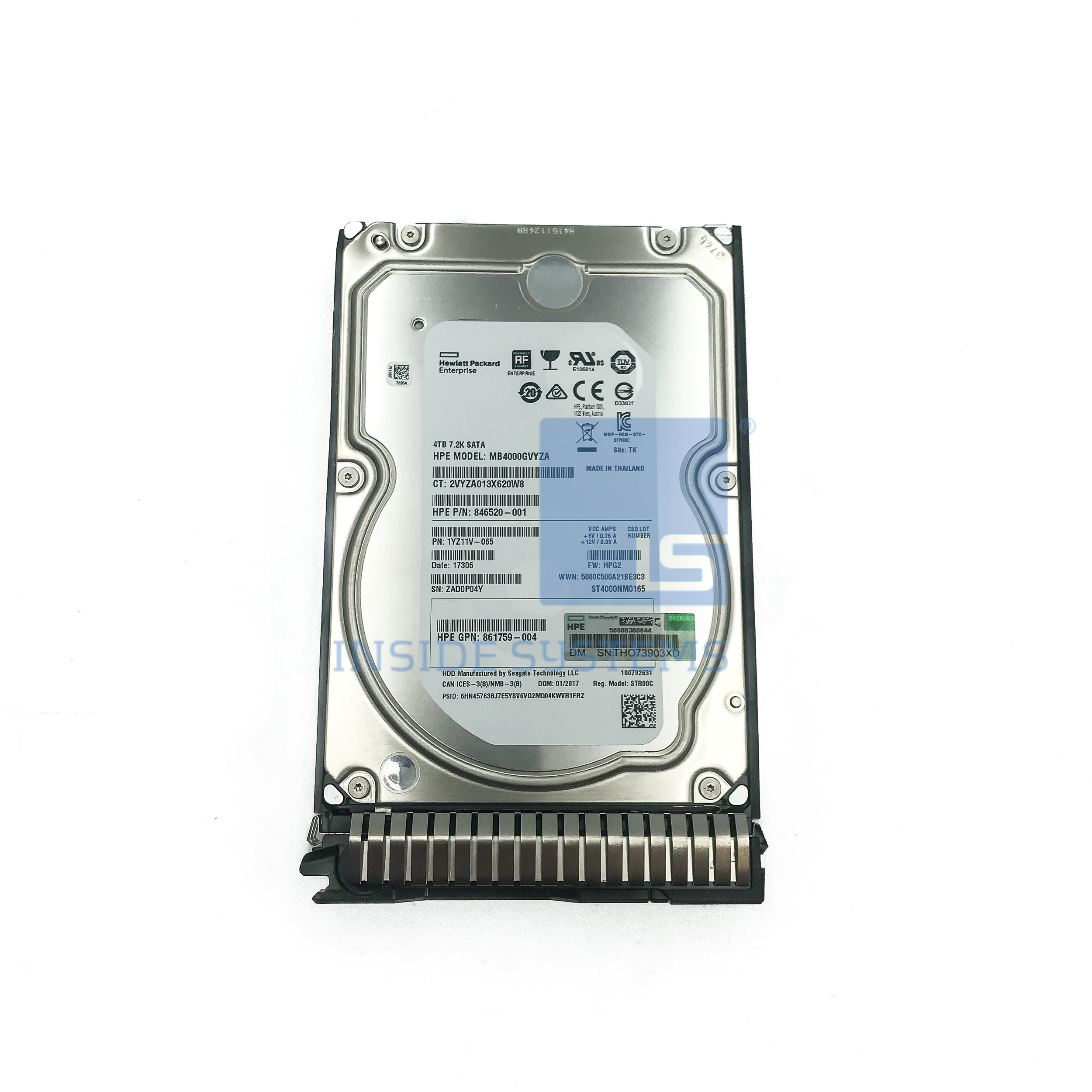 862139-001 - 4TB 7.2K 6G SC SATA 3.5" HDD 3 862139-001 - 4TB 7.2K 6G SC SATA 3.5" HDD