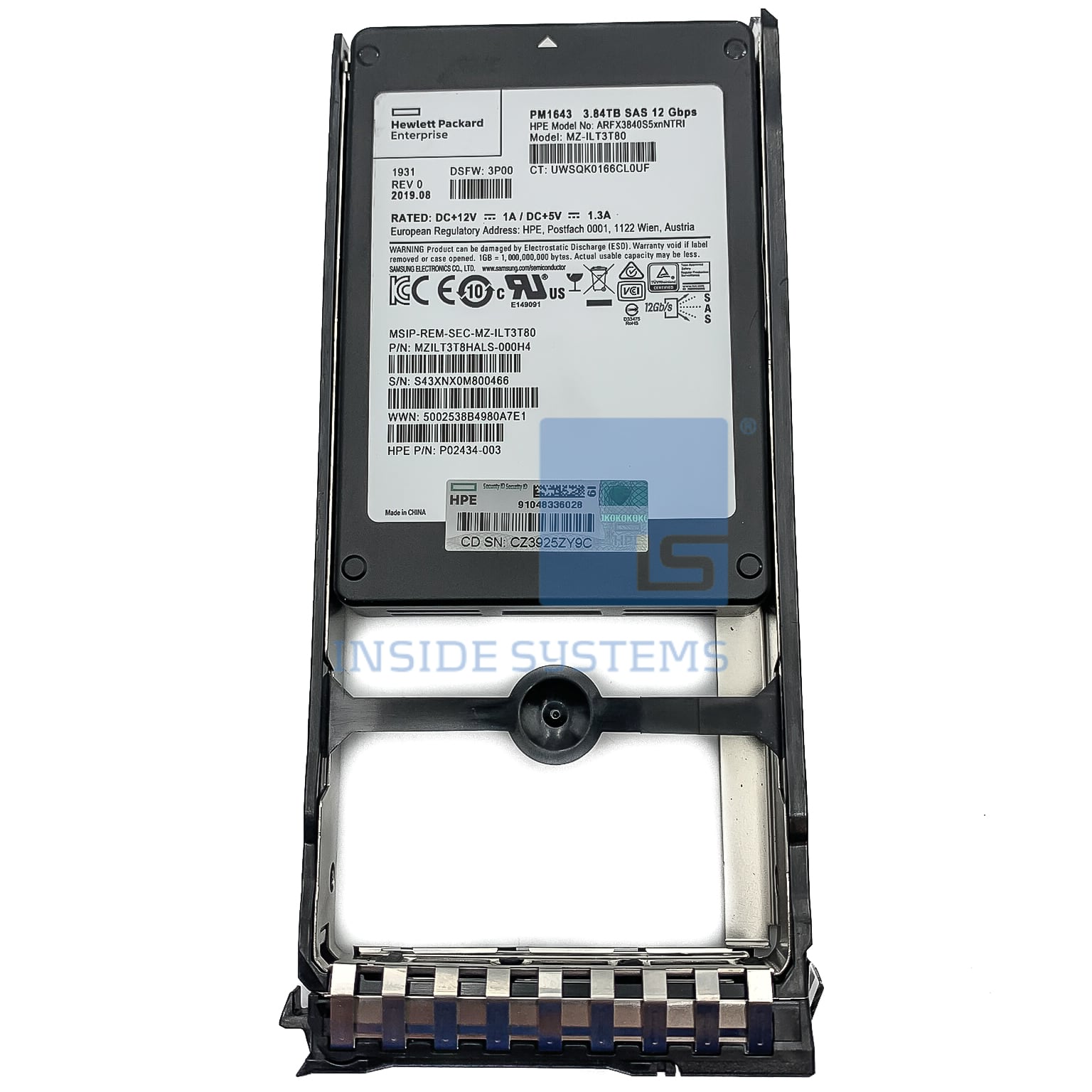 P13369-001 - Primera 3.84TB 12G SAS 2.5" SSD 14 P13369 001 A