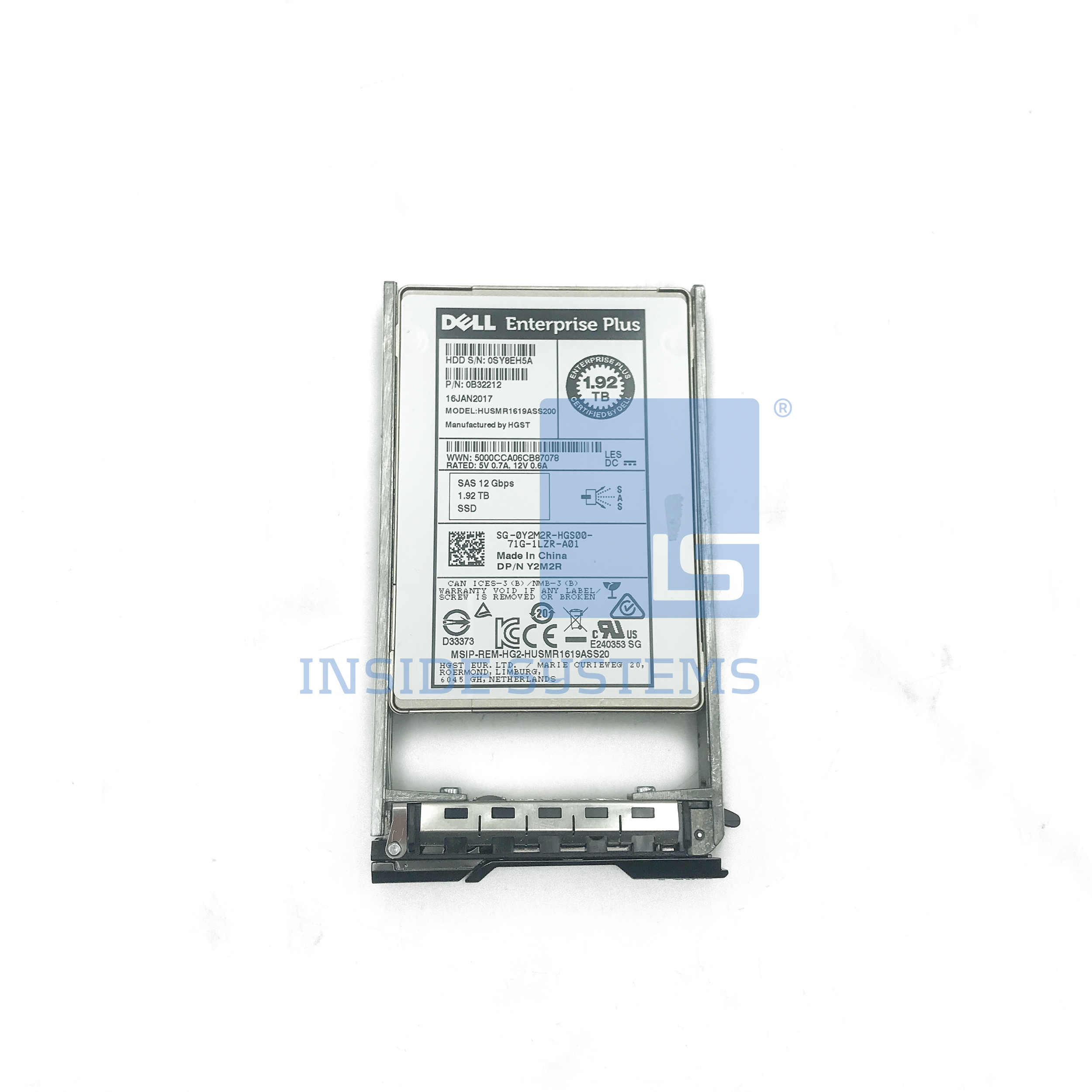 0Y2M2R-CMPL-05 - DELL CMPL 1.92TB 12G RI SAS 2.5" SSD 2 0Y2M2R-CMPL-05 - DELL CMPL 1.92TB 12G RI SAS 2.5" SSD