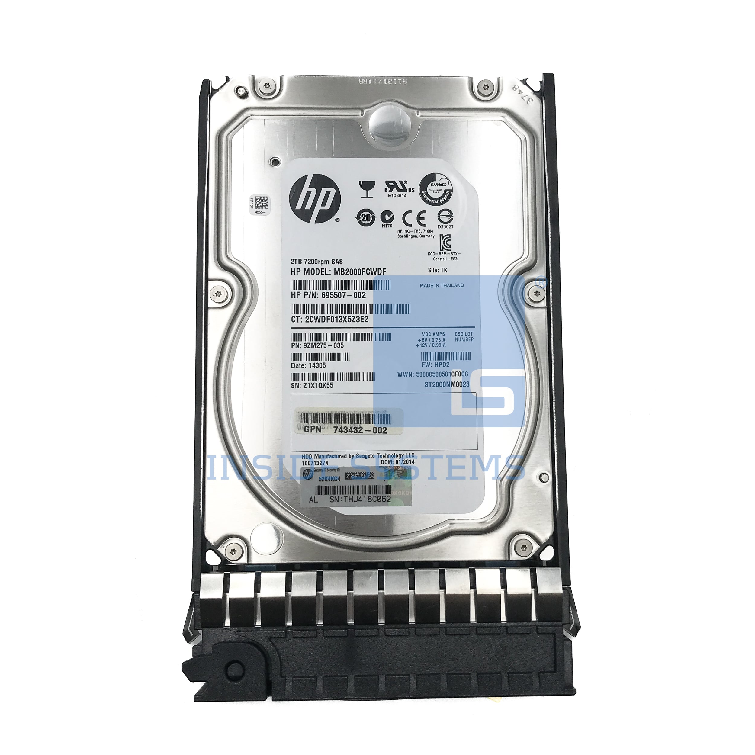 743403-001 - StoreOnce 2TB 7.2K 6G SAS 3.5" 8 743403 001 A