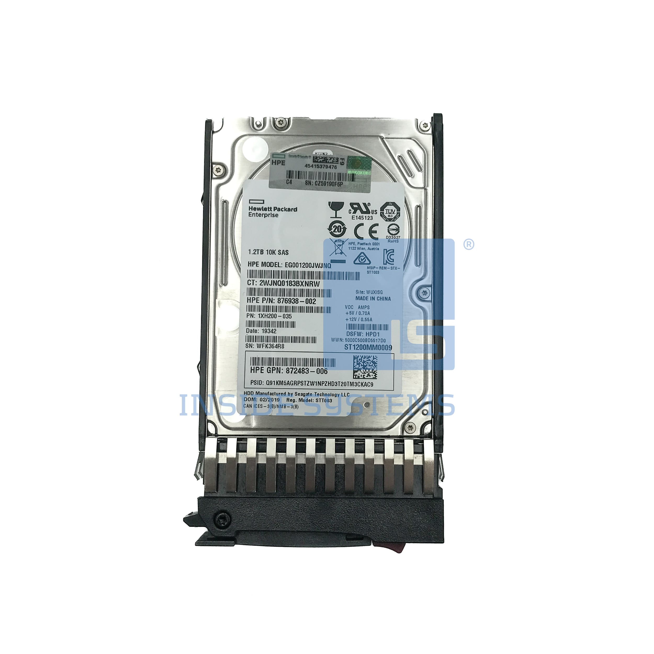 876938-002-MSA - MSA 1.2TB 10K 12G SAS 2.5" HDD 3 876938-002-MSA - MSA 1.2TB 10K 12G SAS 2.5" HDD