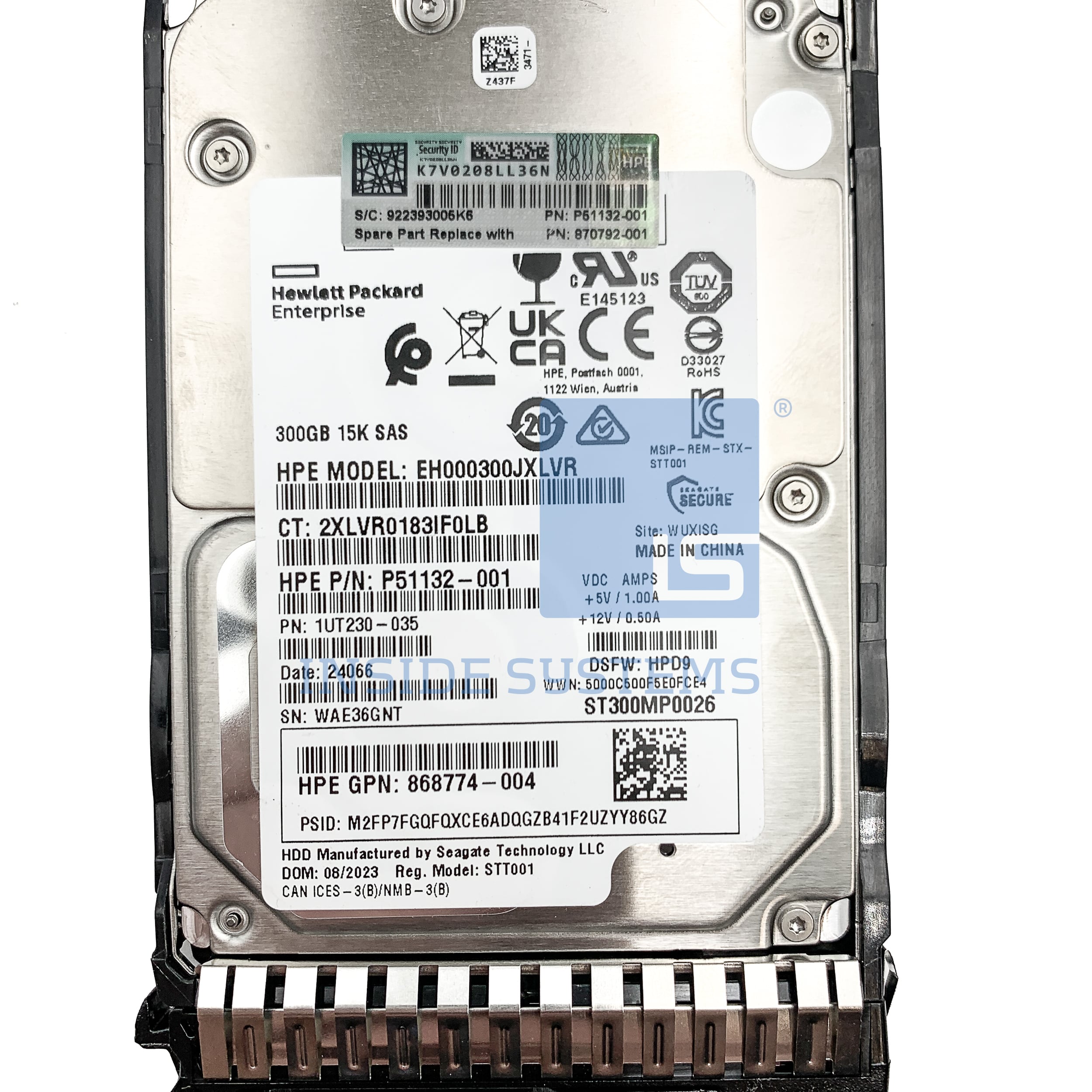 870792-001-1 - 300GB 15K 12G SC SAS 2.5" HDD 3 870792-001-1 - 300GB 15K 12G SC SAS 2.5" HDD