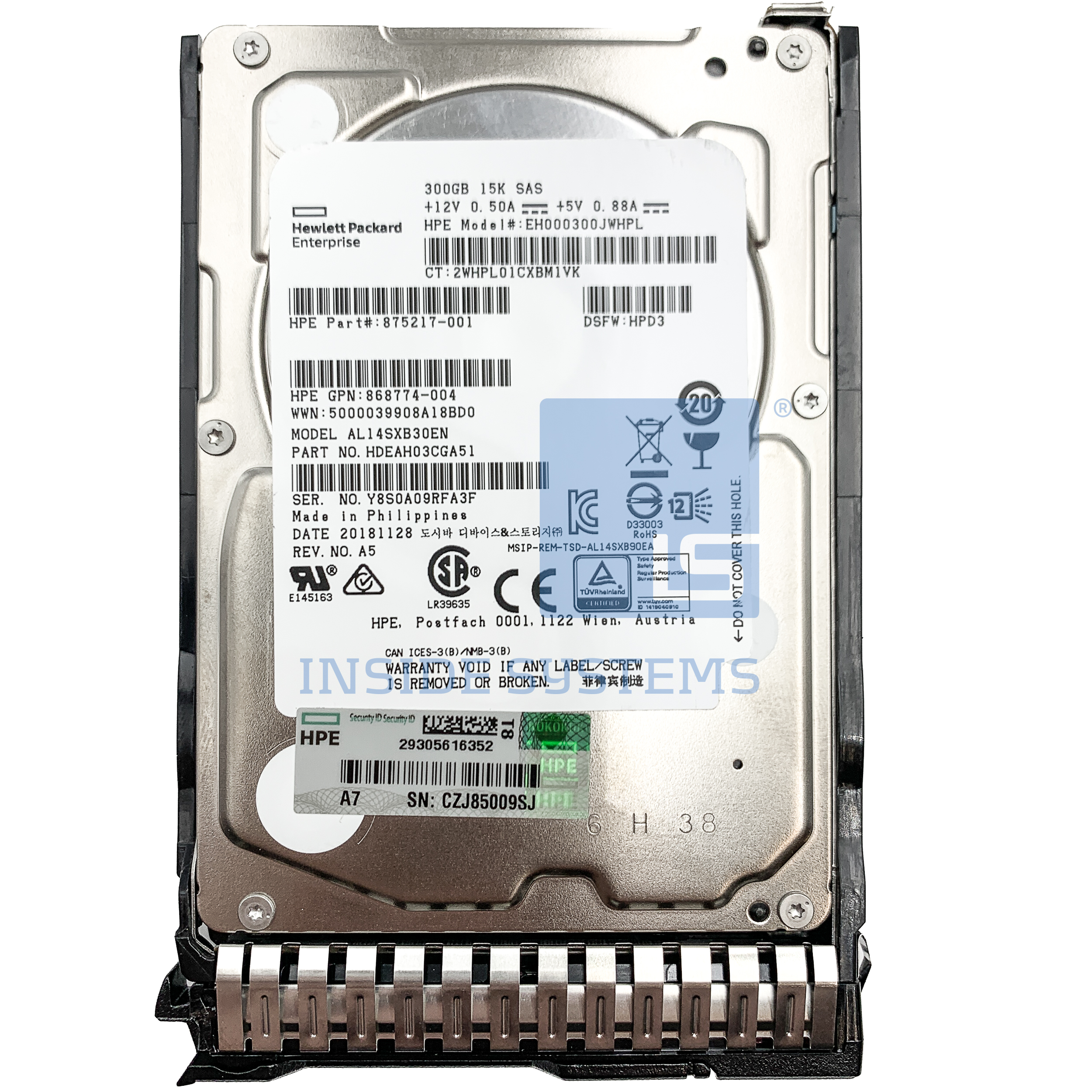 870792-001 - 300GB 15K 12G SC SAS 2.5" HDD 3 870792-001 - 300GB 15K 12G SC SAS 2.5" HDD