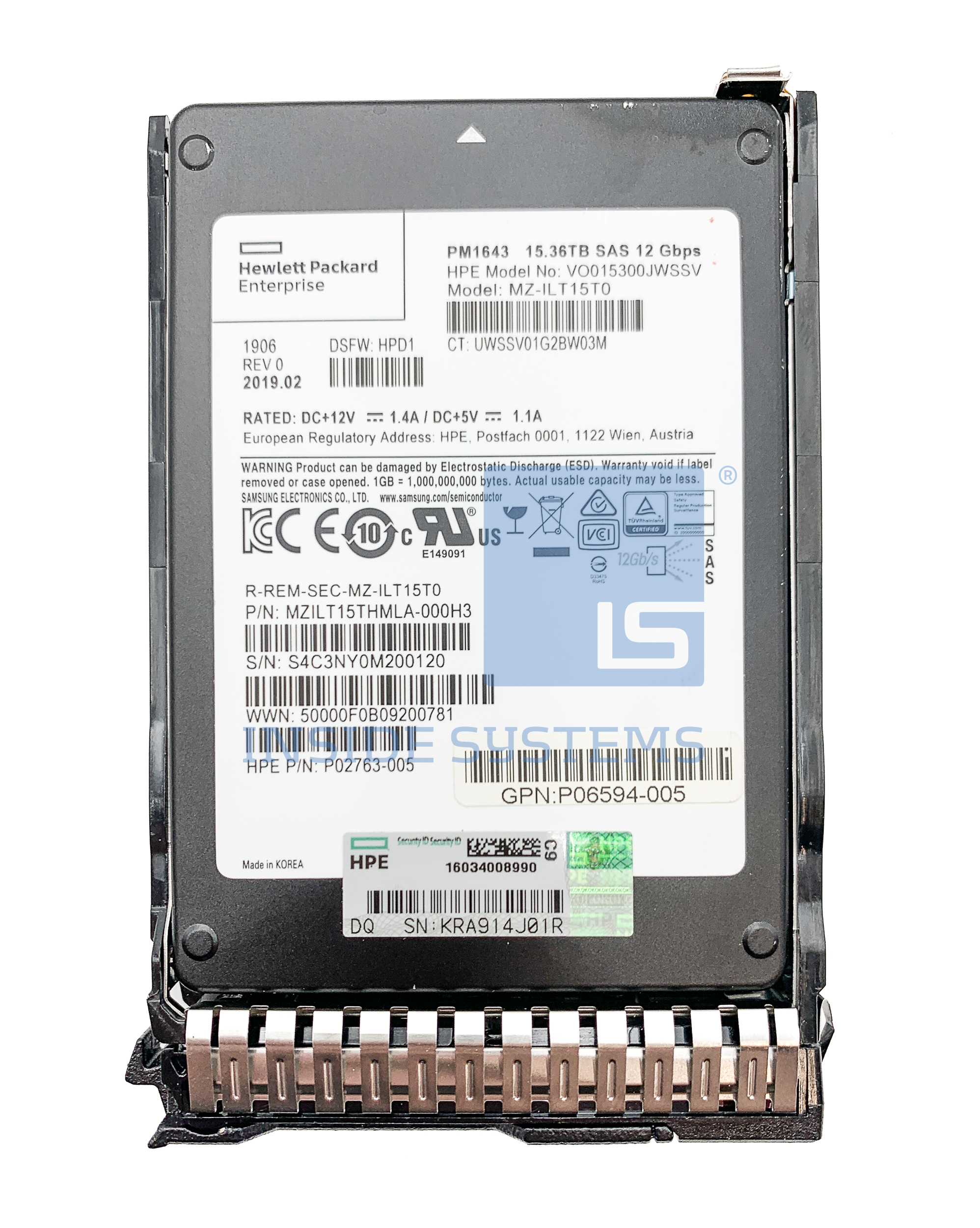P08612-001 - 15.36TB 12G RI DS SC SAS 2.5" SSD 3 P08612-001 - 15.36TB 12G RI DS SC SAS 2.5" SSD