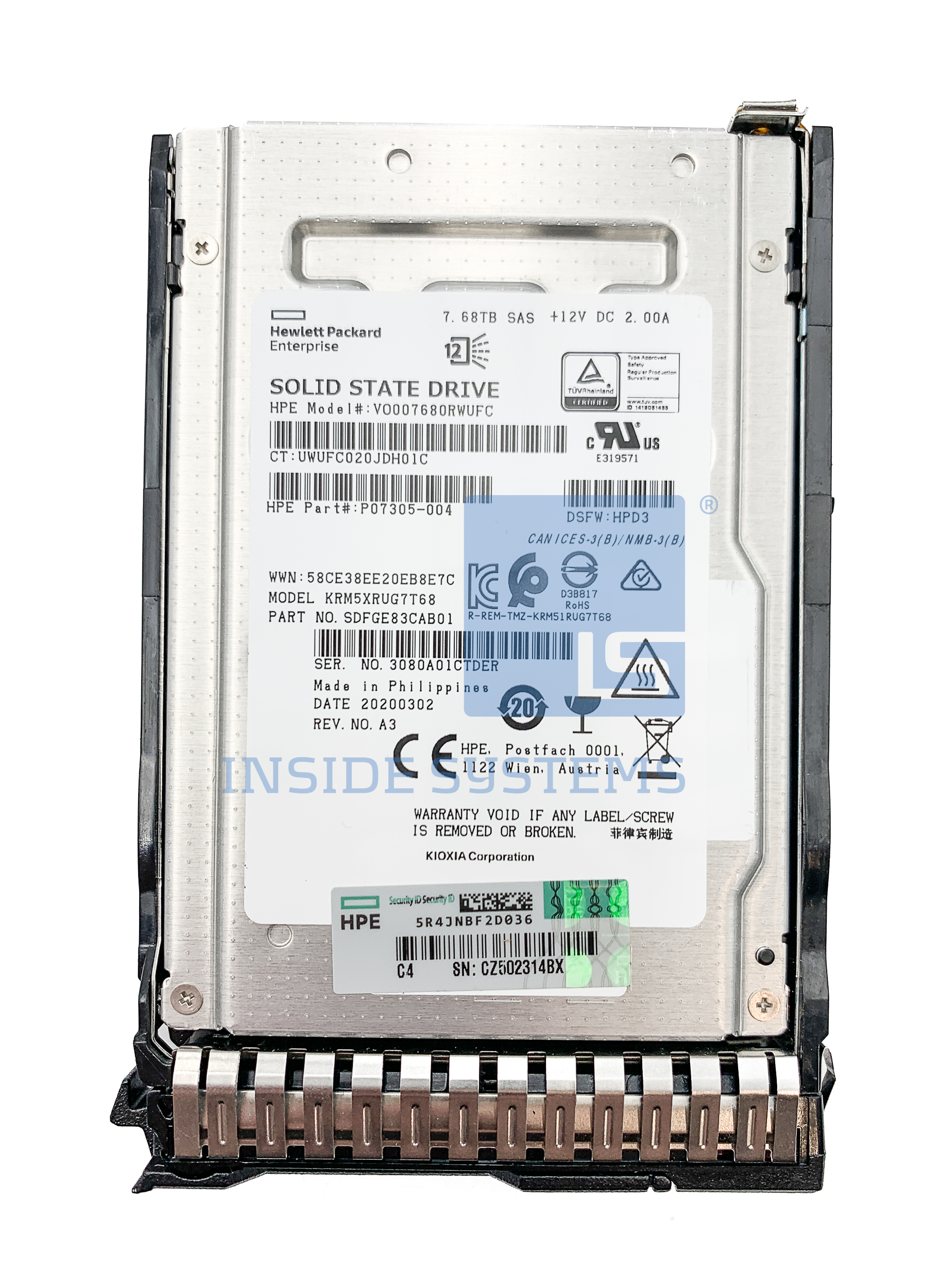 P10640-001 - 7.68TB 12G RI RM5 SC SAS 2.5" SSD 2 P10640-001 - 7.68TB 12G RI RM5 SC SAS 2.5" SSD