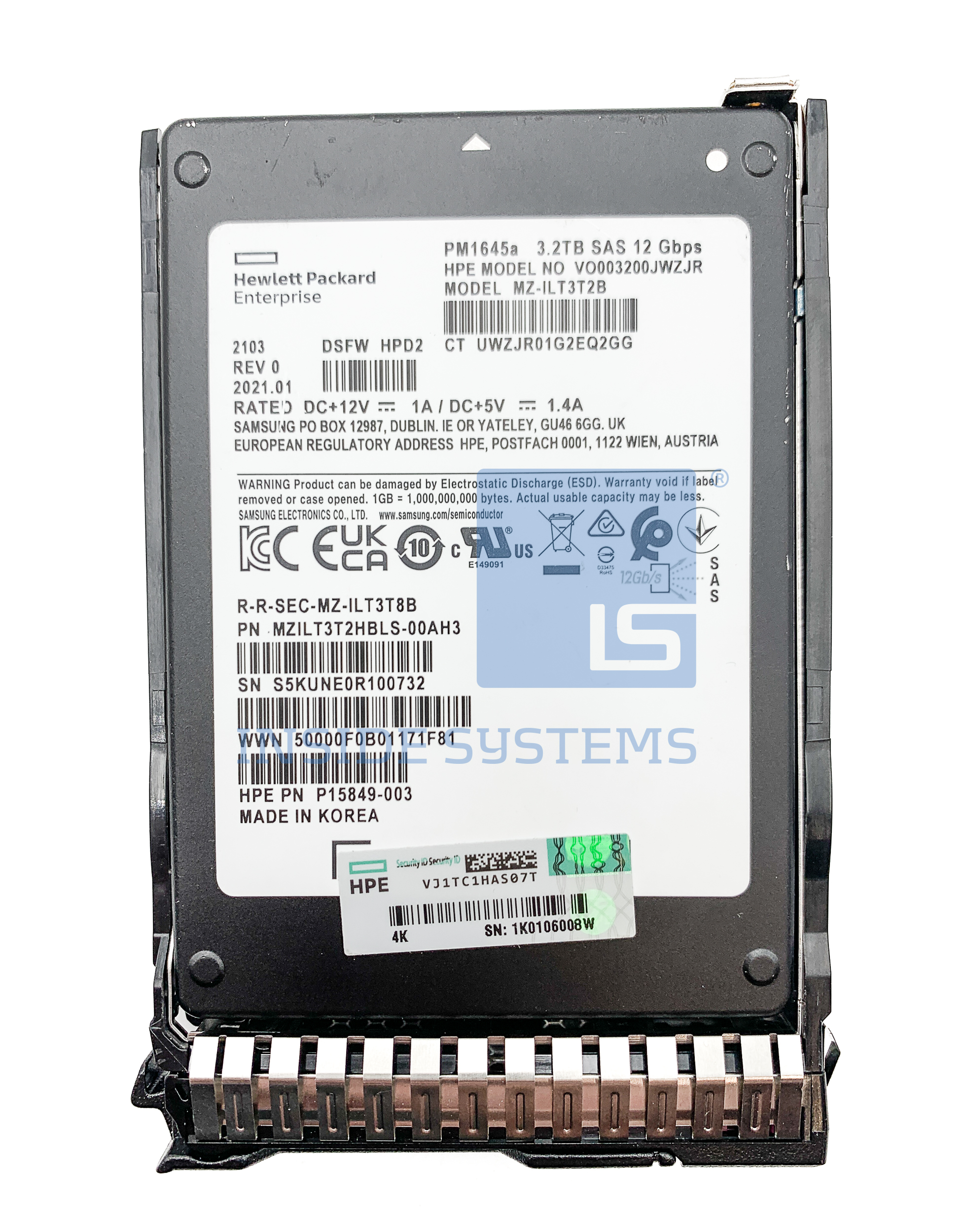 P20840-001 - 3.2TB 12G MU SC SAS 2.5" SSD 3 P20840-001 - 3.2TB 12G MU SC SAS 2.5" SSD