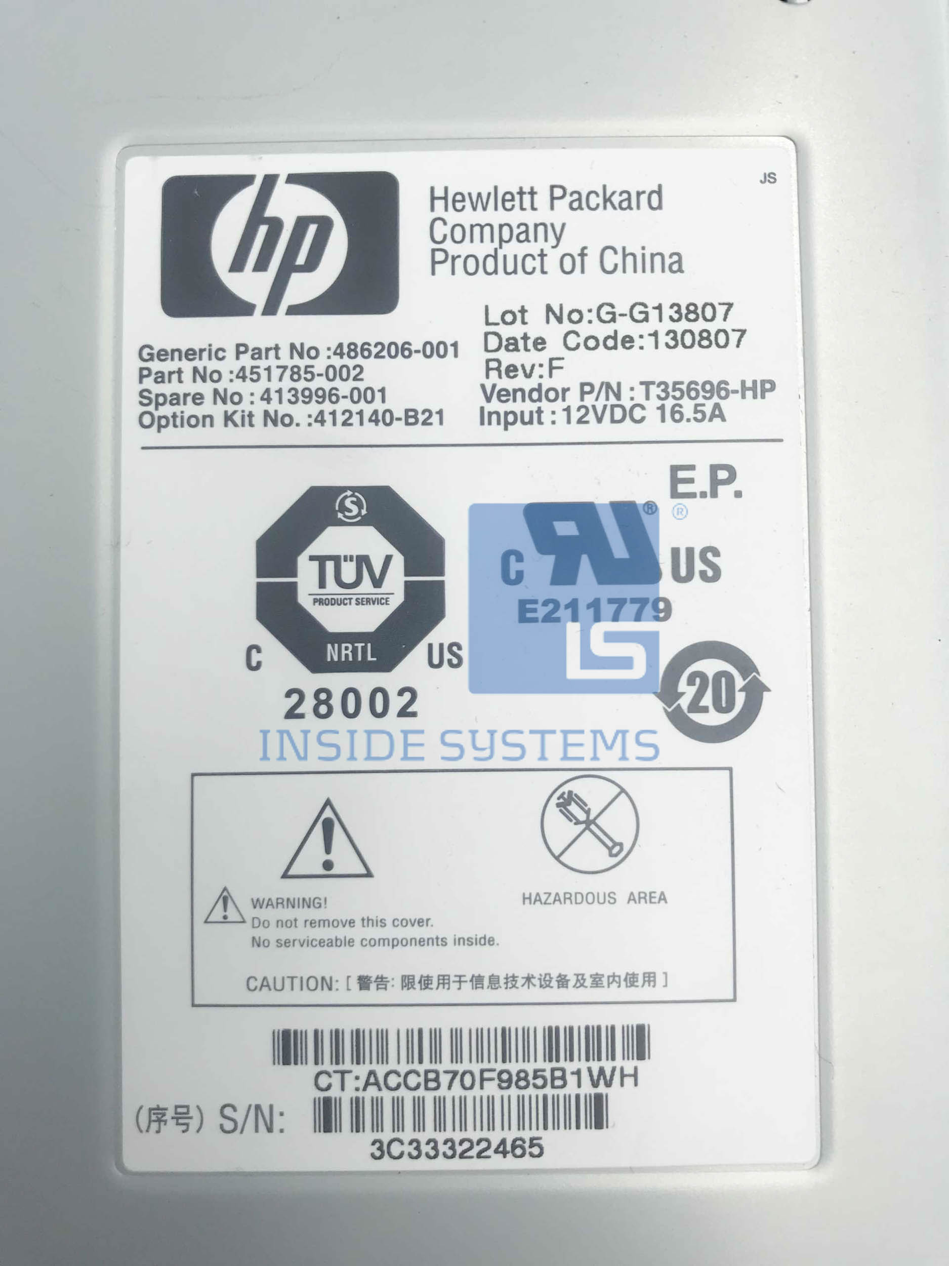 451785-002 - HP BLC7000-ENCLOSURE-FAN KIT 8 451785-002 - HP BLC7000-ENCLOSURE-FAN KIT - Image 6