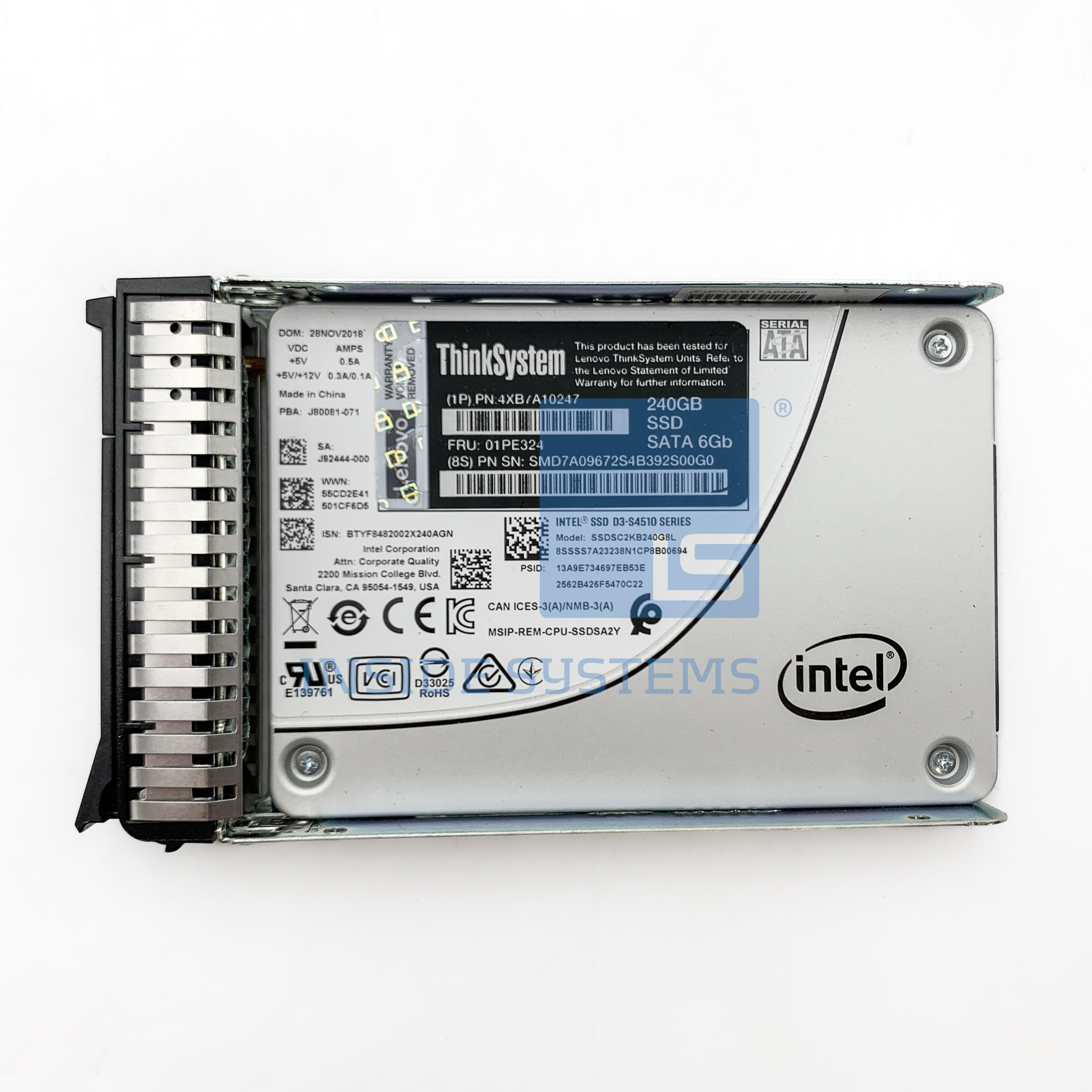 4XB7A10247 - 240GB 6Gbps 2.5" SATA SSD Intel S4510 2 4XB7A10247 - 240GB 6Gbps 2.5" SATA SSD Intel S4510