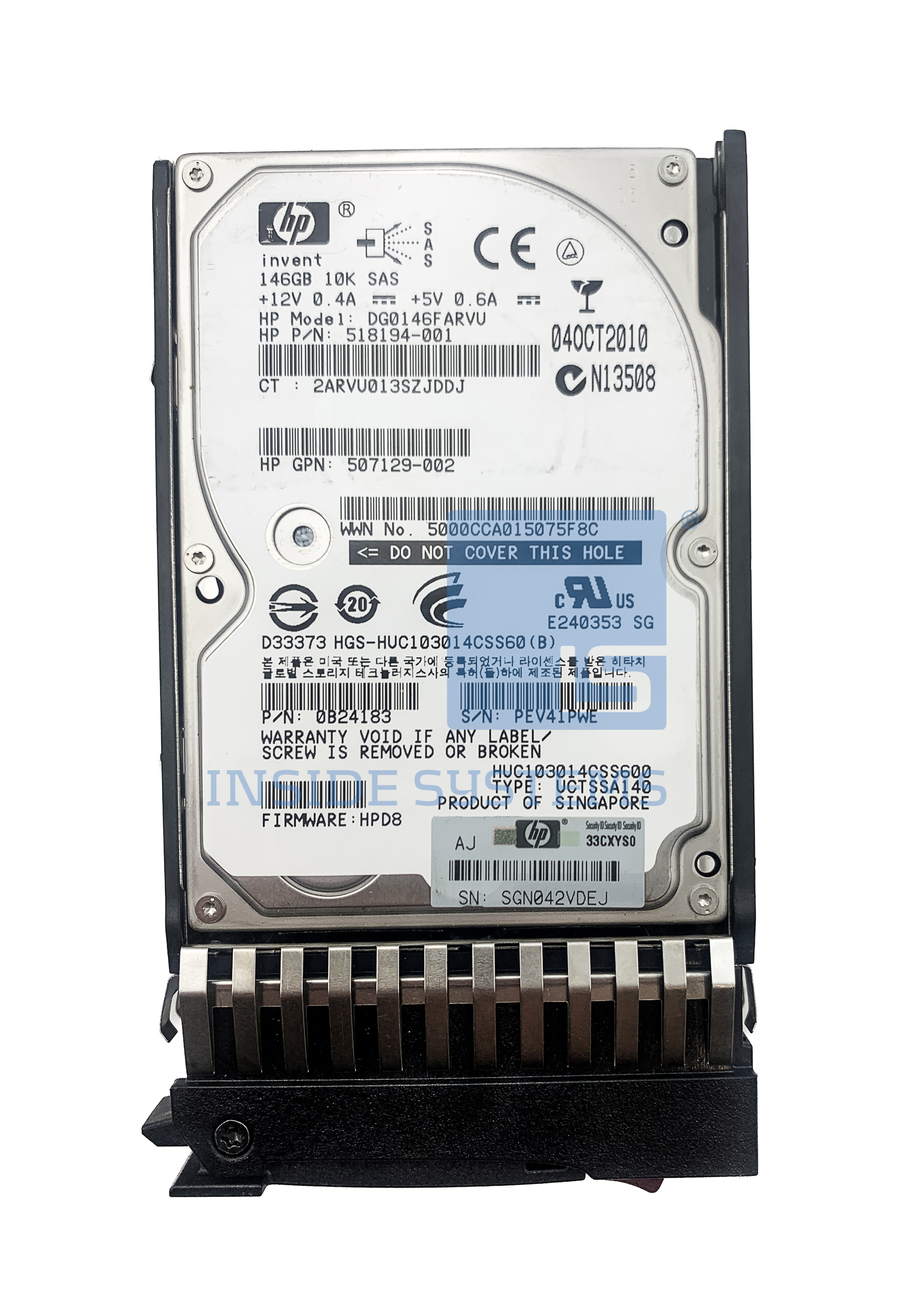 507283-001-1 - 146GB 10K 6G DP ST SAS 2.5 HDD 2 507283-001-1 - 146GB 10K 6G DP ST SAS 2.5 HDD