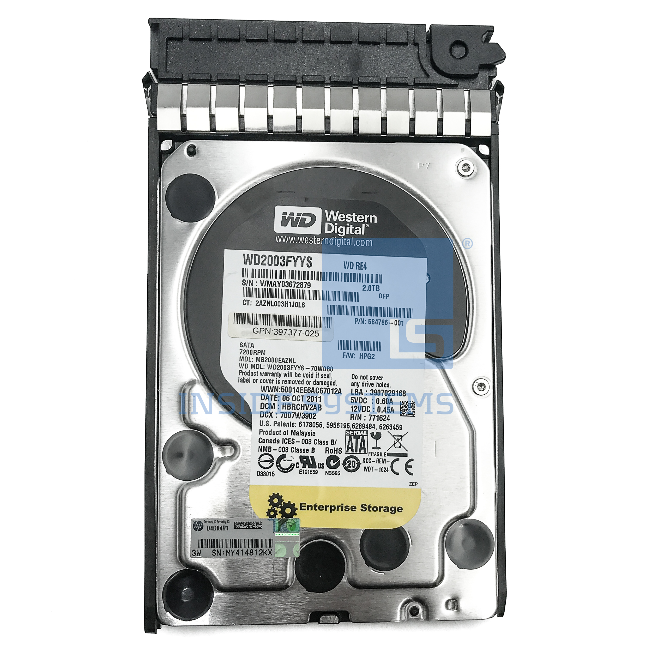 508040-001-1 - HP 2TB 3G 7.2K 3.5 SATA HDD 3 508040-001-1 - HP 2TB 3G 7.2K 3.5 SATA HDD