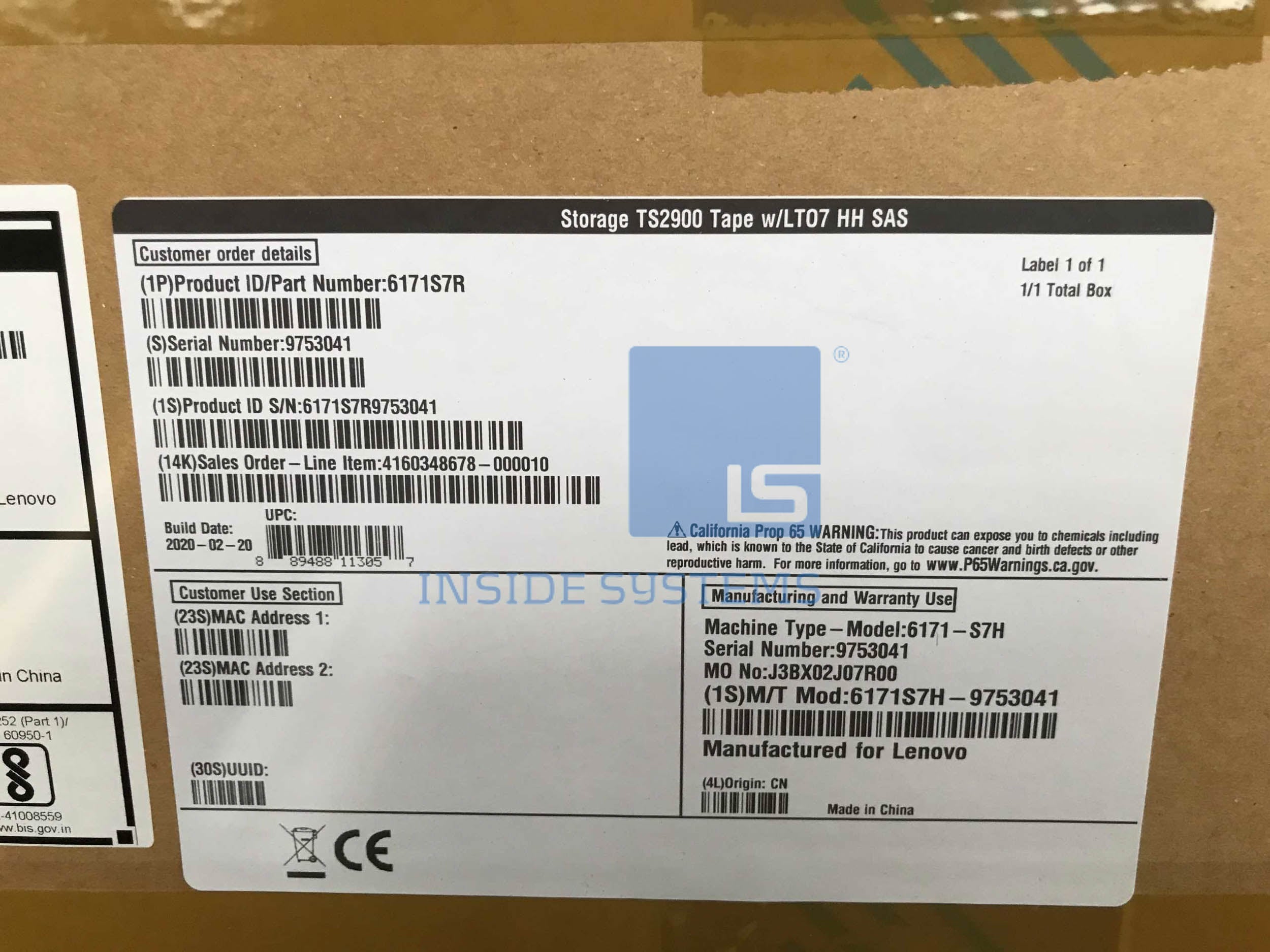 6171-S7H-01 - TS2900 Tape Autoloader LTO7 SAS HH 3 6171-S7H-01 - TS2900 Tape Autoloader LTO7 SAS HH - Image 2