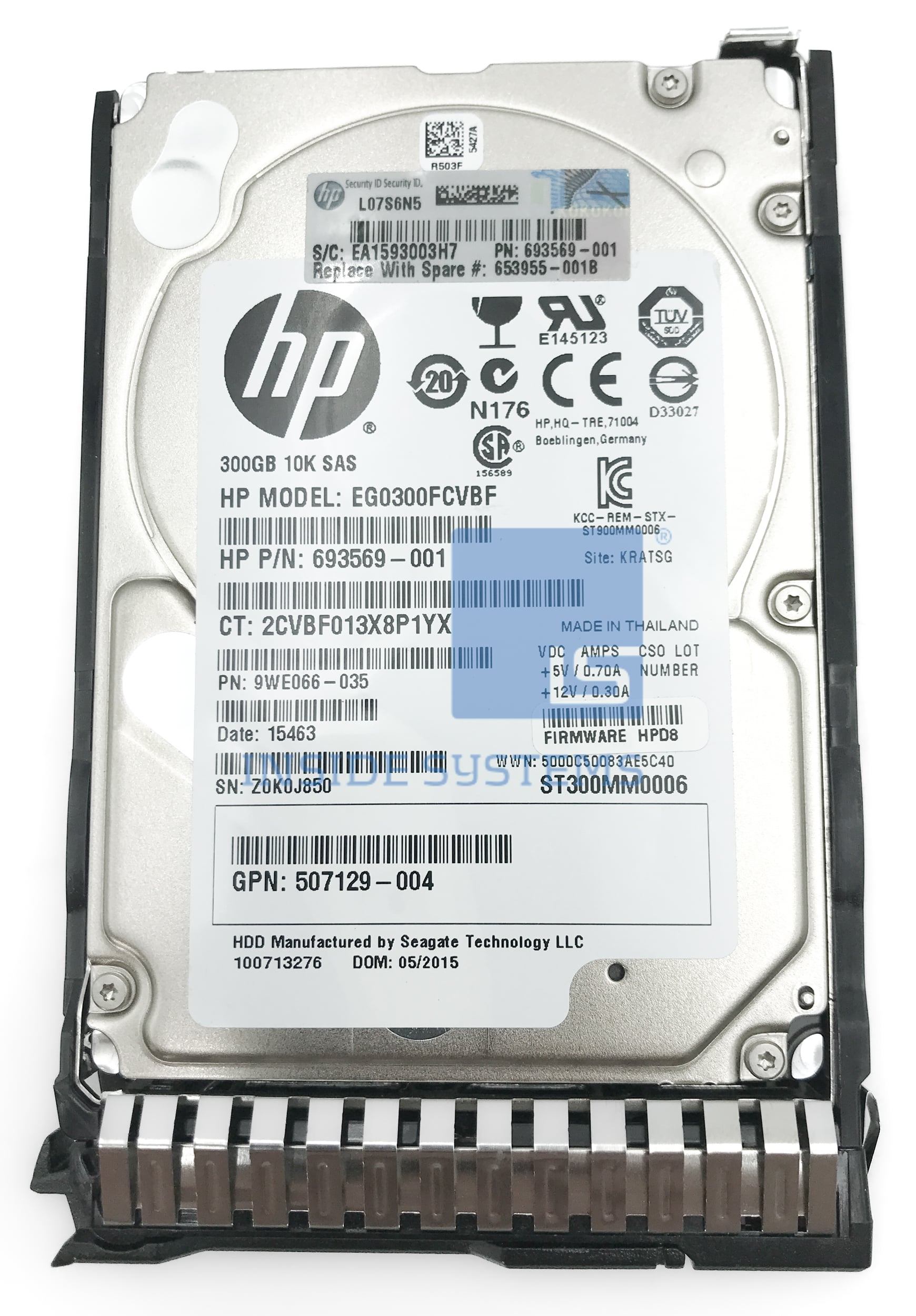 653955-001 - 300GB 10K 6G SC SAS 2.5" HDD 3 653955-001 - 300GB 10K 6G SC SAS 2.5" HDD