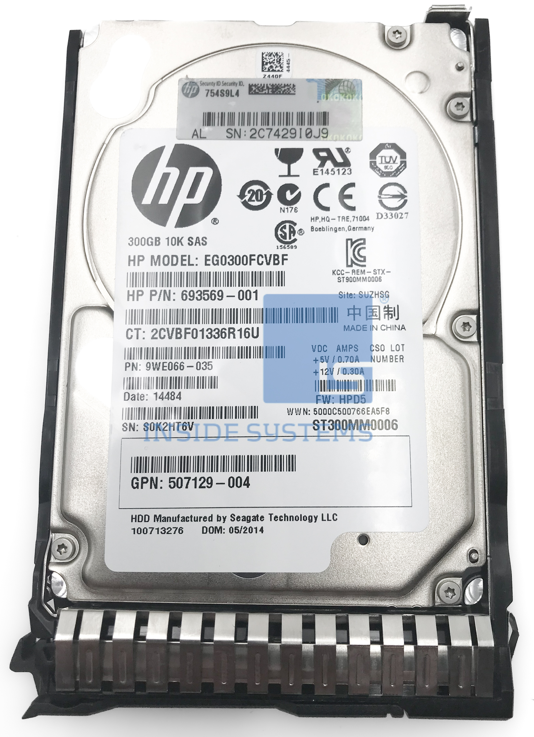 653955-001 - 300GB 10K 6G SC SAS 2.5" HDD 6 653955-001 - 300GB 10K 6G SC SAS 2.5" HDD - Image 4