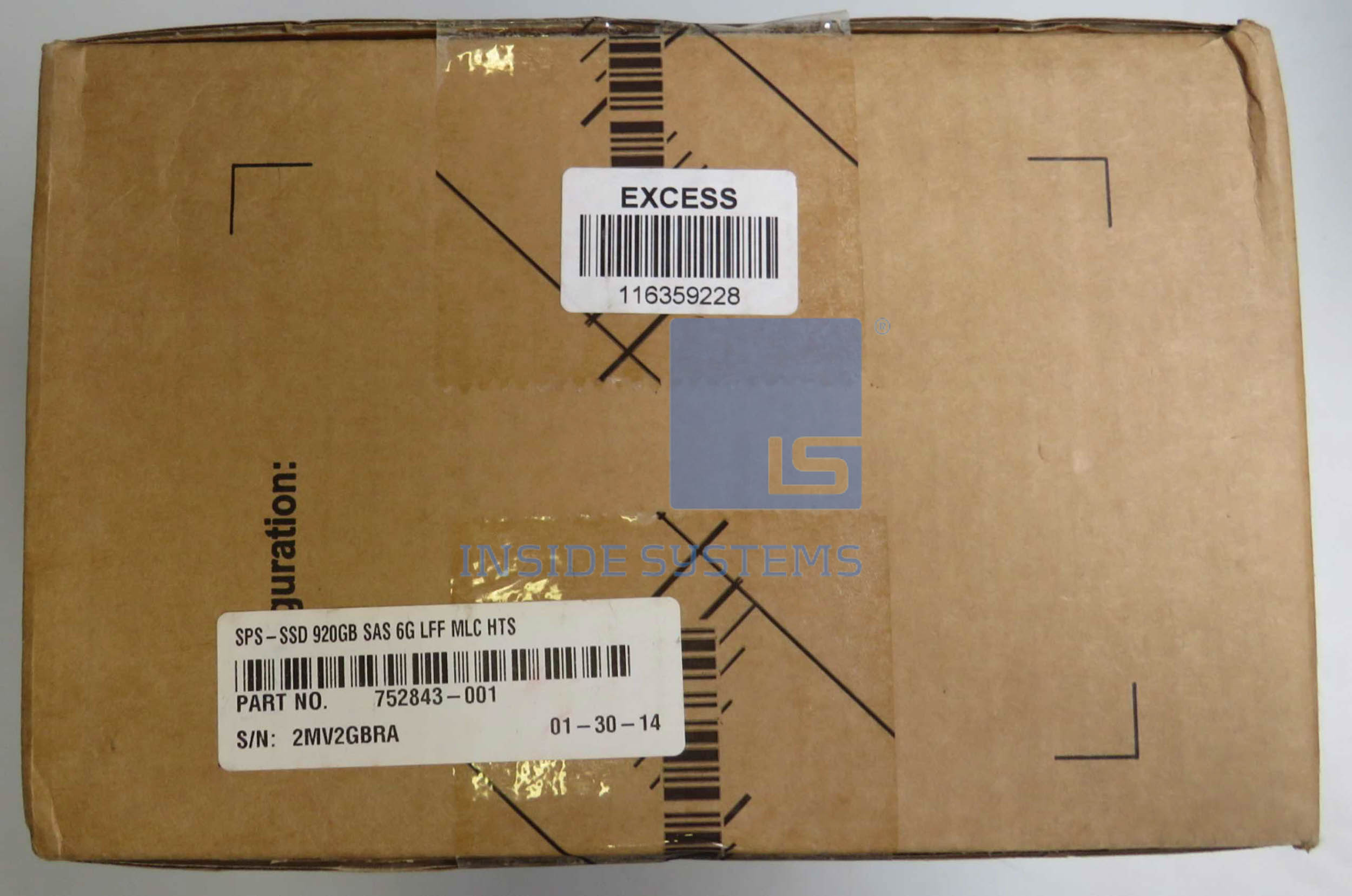752843-001-01 - HP 3PAR 920GB SAS 6GB/s MLC SSD 3.5" 3 752843-001-01 - HP 3PAR 920GB SAS 6GB/s MLC SSD 3.5" - Image 2