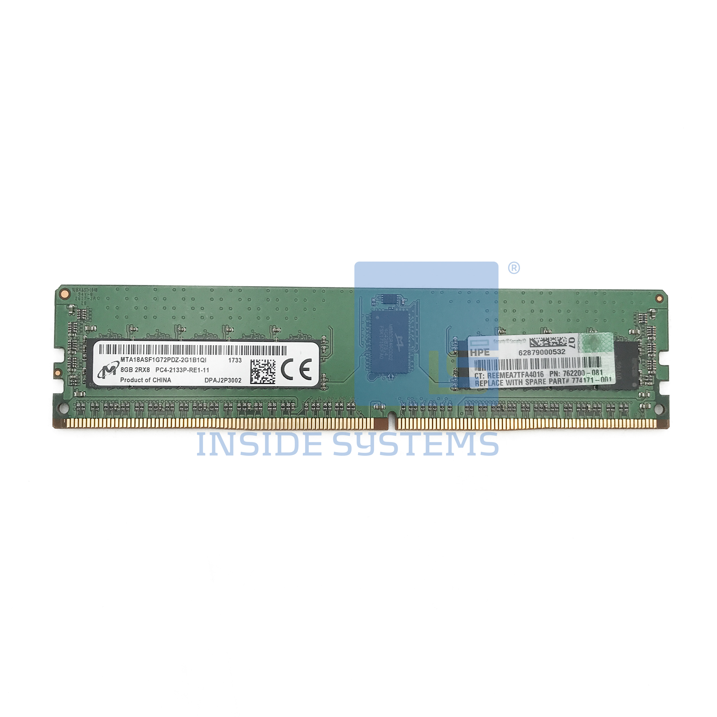 774171-001-2 - HP 8GB Dual Rank x8 DDR4-2133 REG 3 774171-001-2 - HP 8GB Dual Rank x8 DDR4-2133 REG