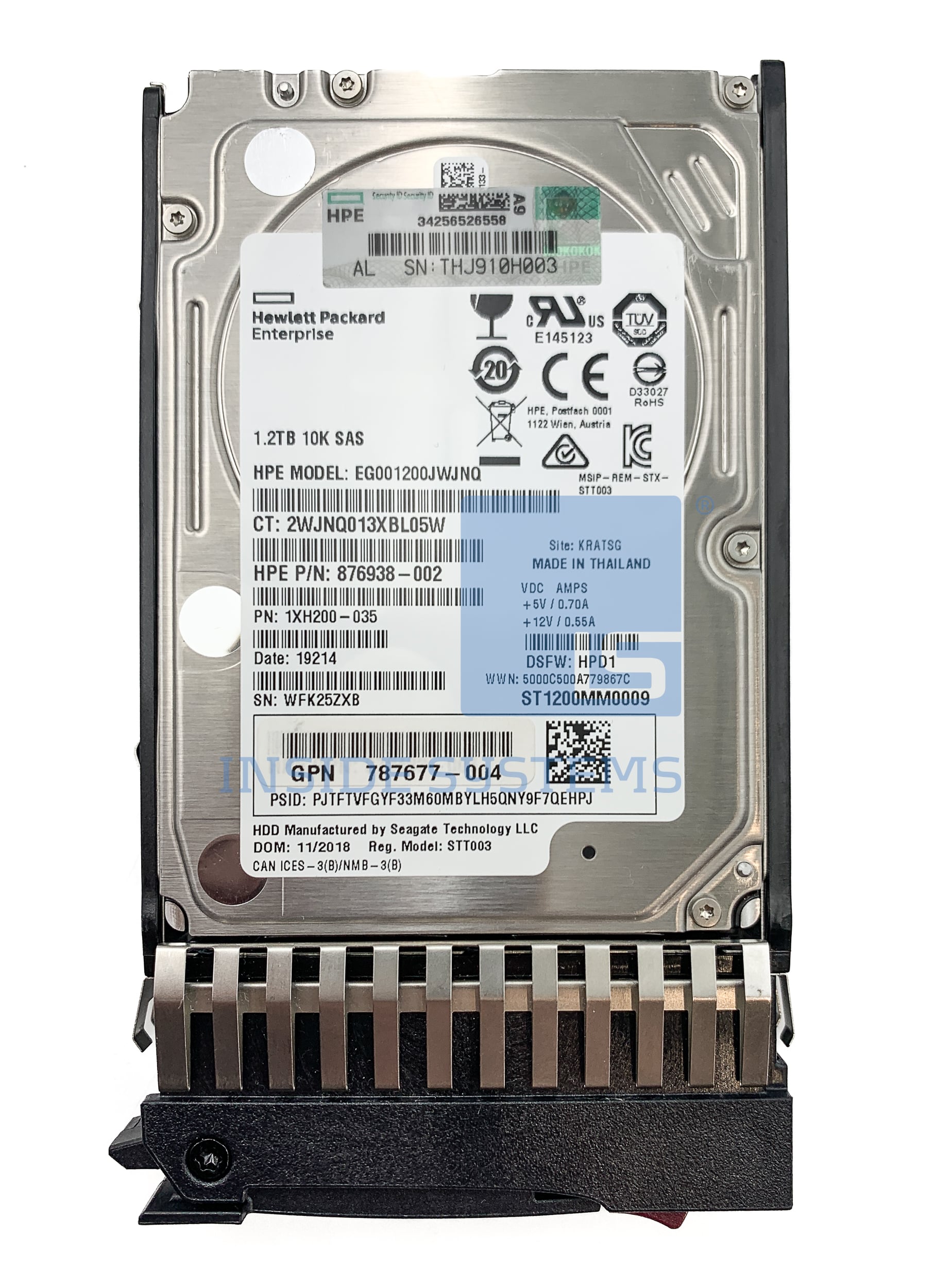 787648-001-1 - MSA 1.2TB 10K 12G SAS 2.5" HDD 3 787648-001-1 - MSA 1.2TB 10K 12G SAS 2.5" HDD