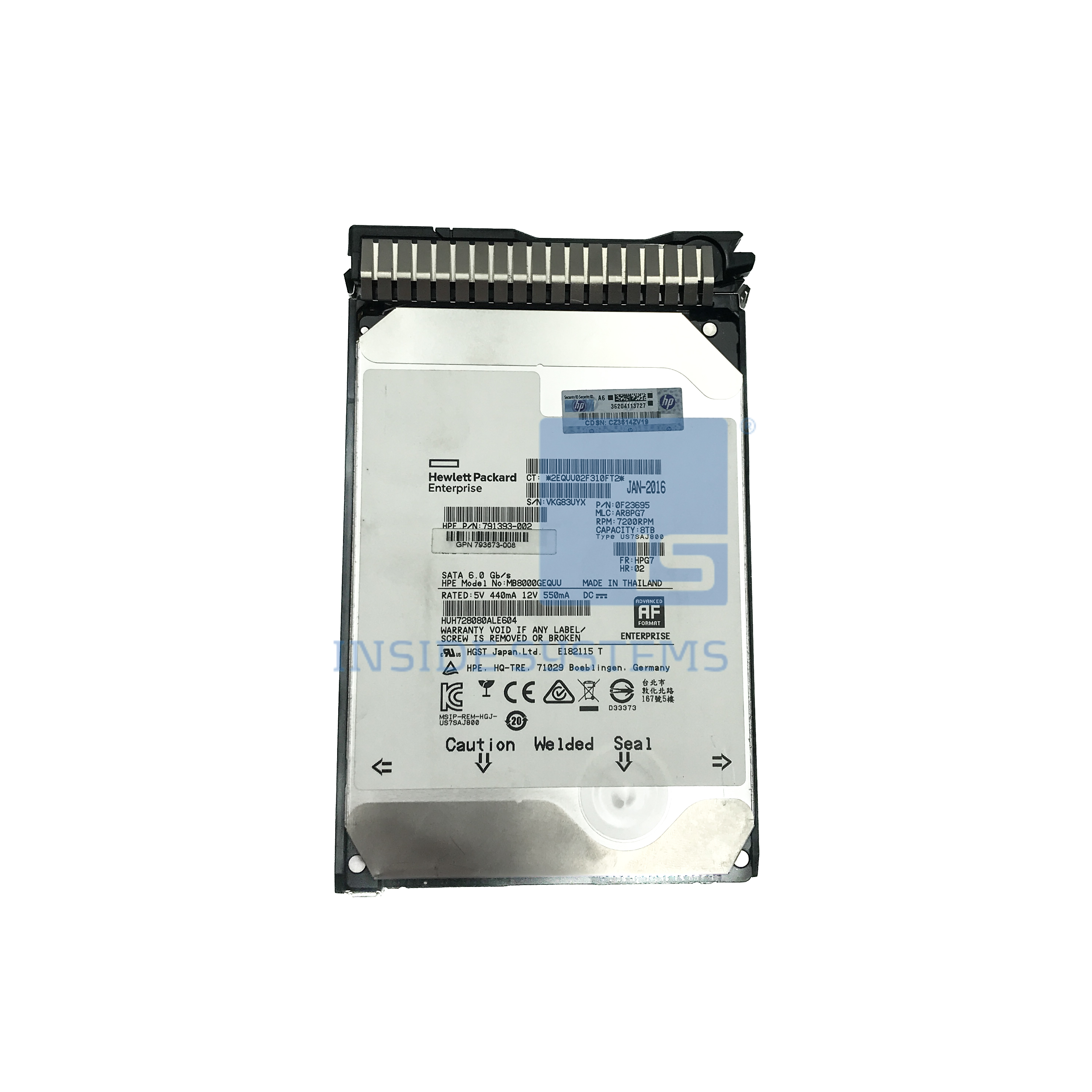 793695-B21 - 8TB 7.2K 6G 512e MDL SC SATA 3.5" HDD 3 793695-B21 - 8TB 7.2K 6G 512e MDL SC SATA 3.5" HDD
