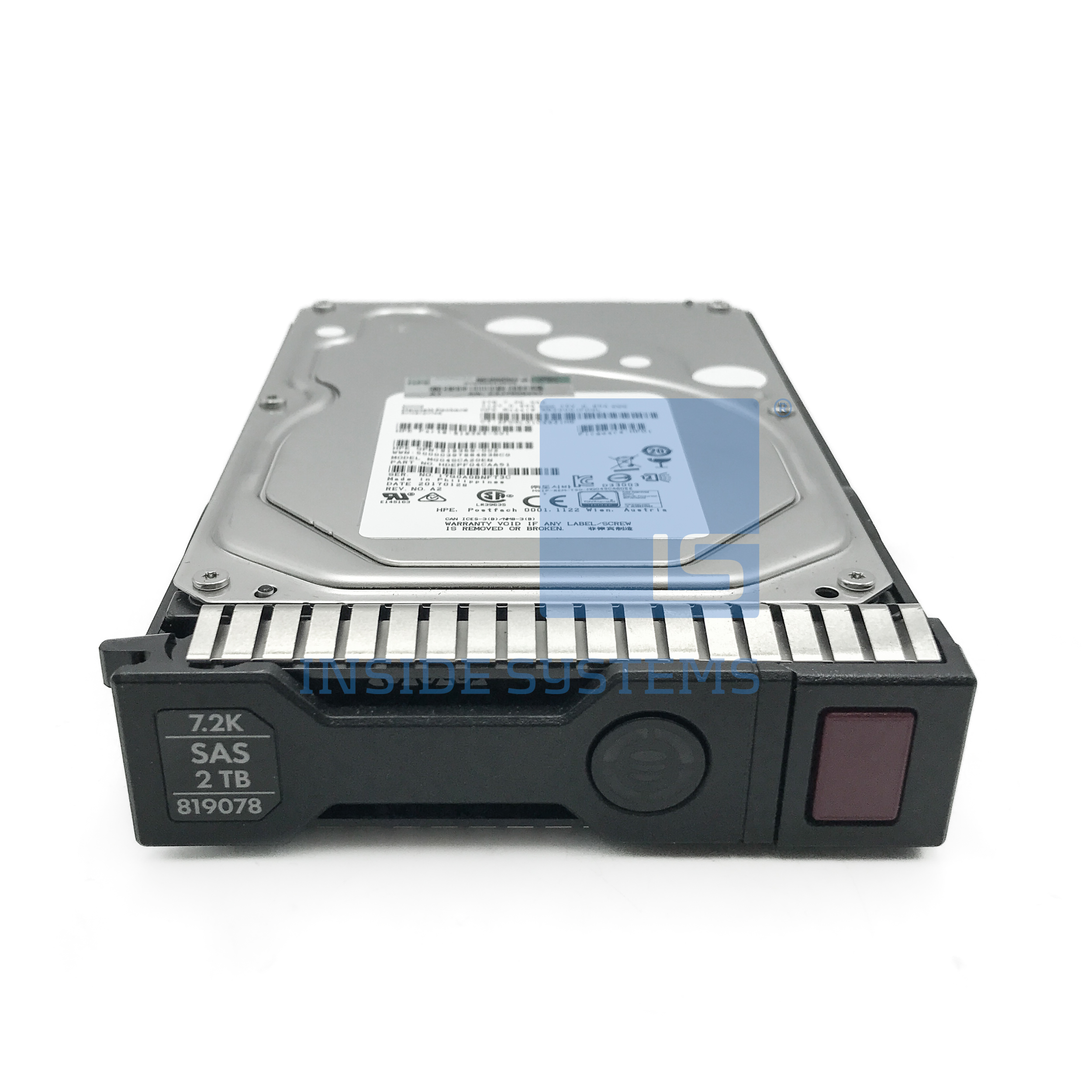 819078-001 - HPE 2TB 7.2K 12G SAS ML SC 3.5" HDD - Image 2