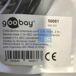 820-372-02 - 2M C13 To C14 IEC Power Cable