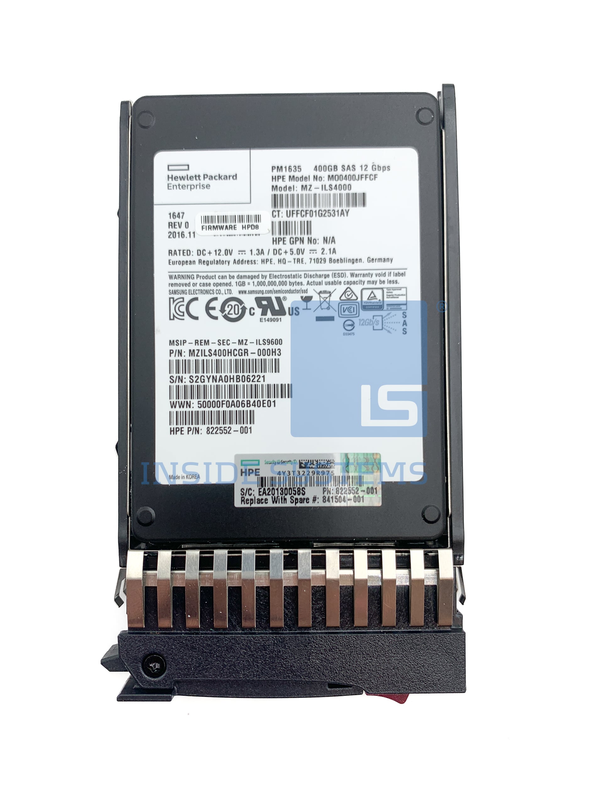 841504-001-2 - MSA 400GB 12G MU SAS 2.5" SSD 2 841504-001-2 - MSA 400GB 12G MU SAS 2.5" SSD