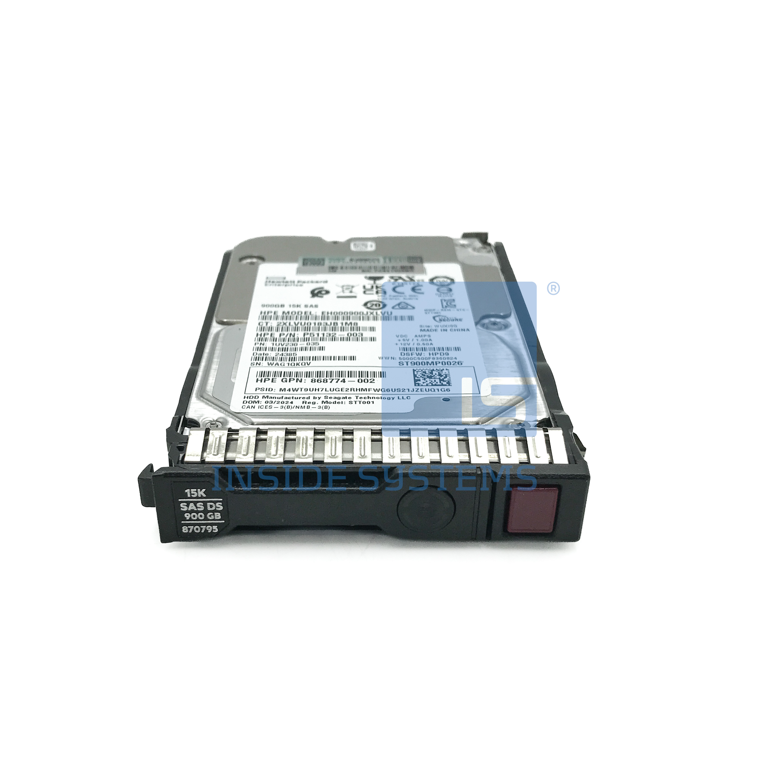 870795-001-2 - 900GB 15K 12G SC SAS 2.5" HDD - Image 2