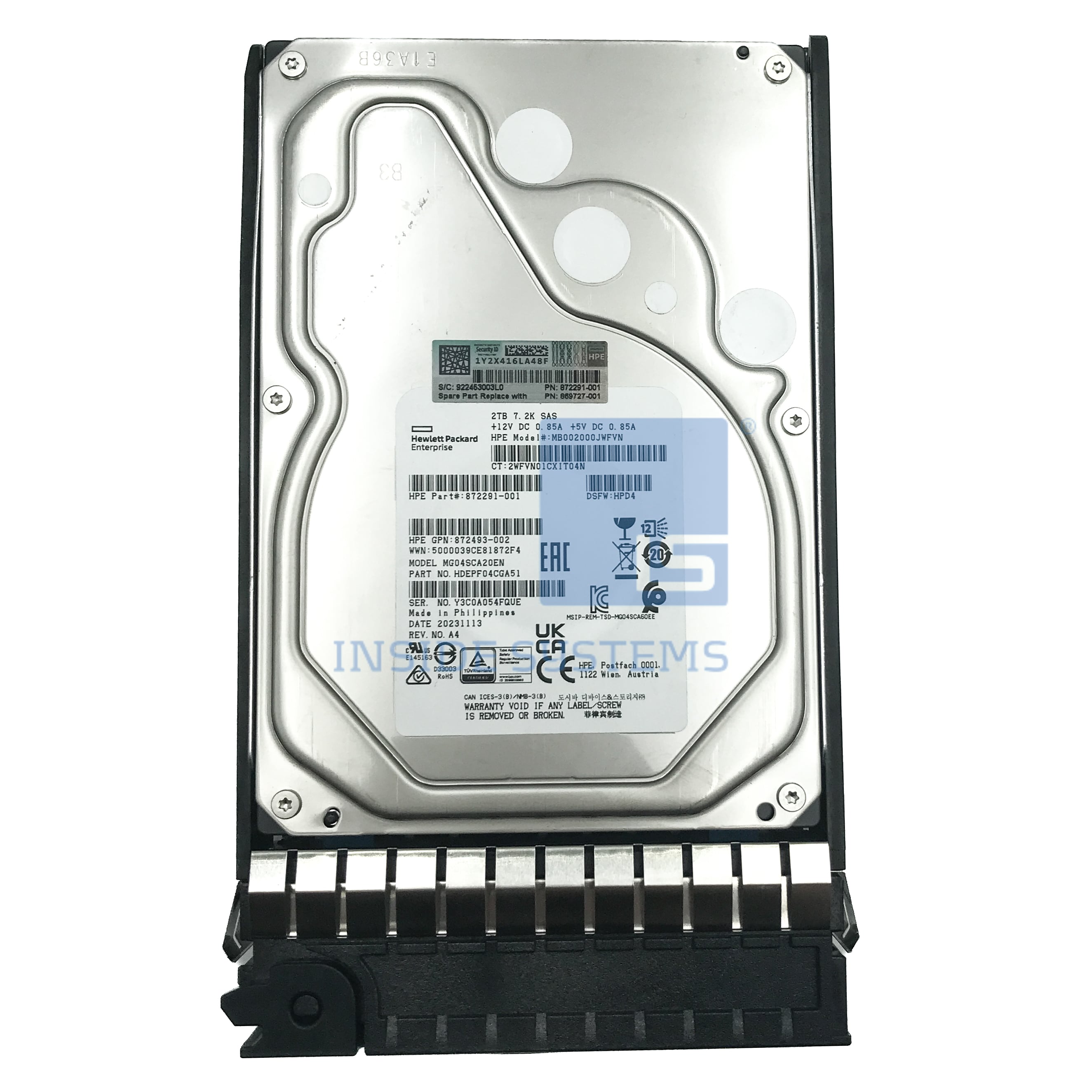 872291-001-StoreOnce - StoreOnce 2TB 7.2K 12G SAS 3.5" HDD 9 872291 001 StoreOnce A 1