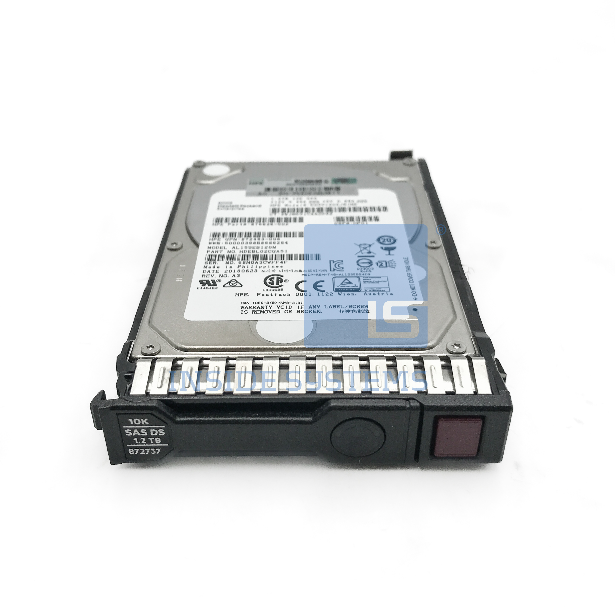 872737-001-2 - 1.2TB 10K 12G SC SAS 2.5" HDD 4 872737-001-2 - 1.2TB 10K 12G SC SAS 2.5" HDD - Image 2