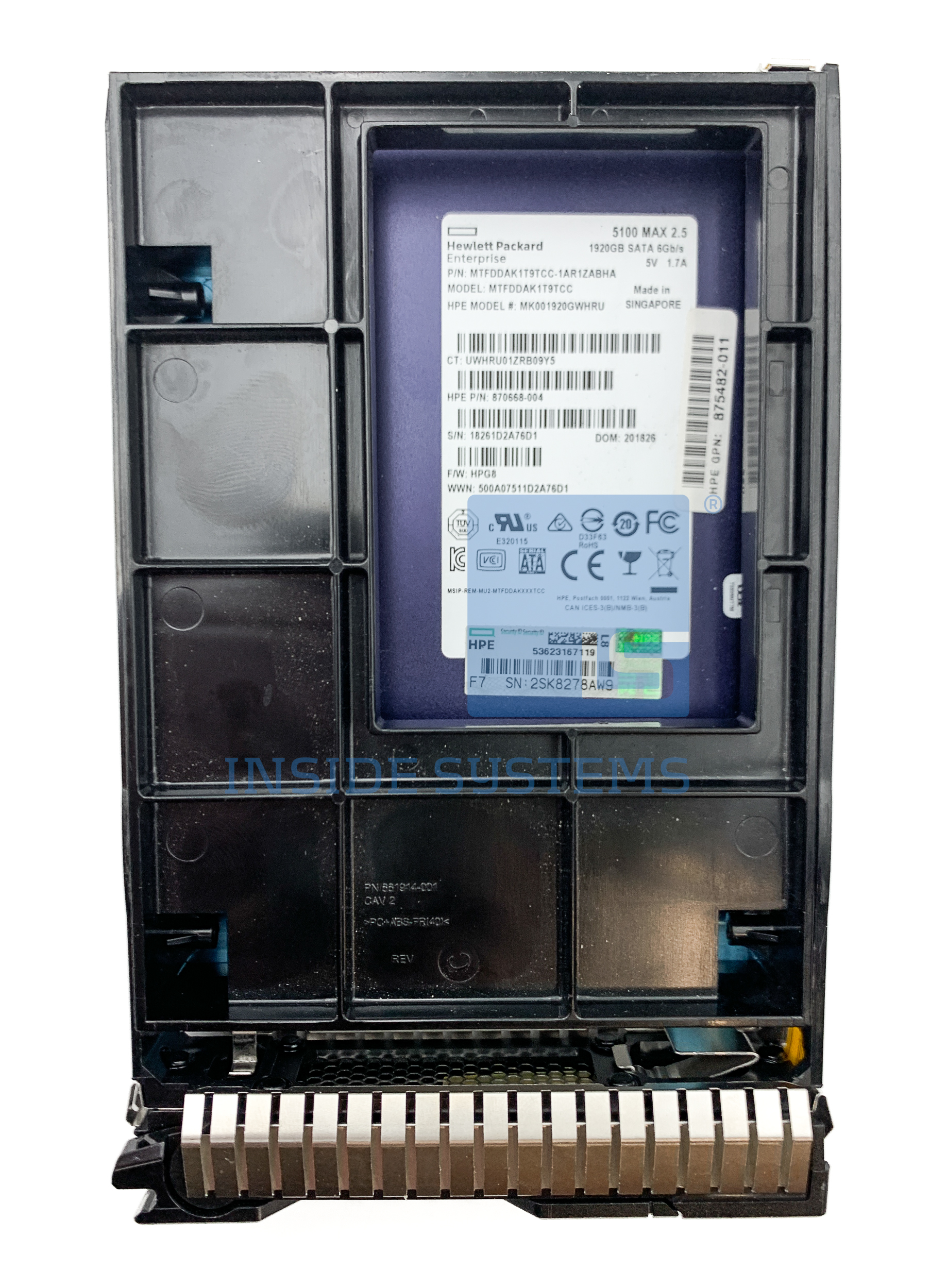 875868-001 - 1.92TB 6G MU SCC SATA 2.5" in 3.5" SSD 1 875868-001 - 1.92TB 6G MU SCC SATA 2.5" in 3.5" SSD