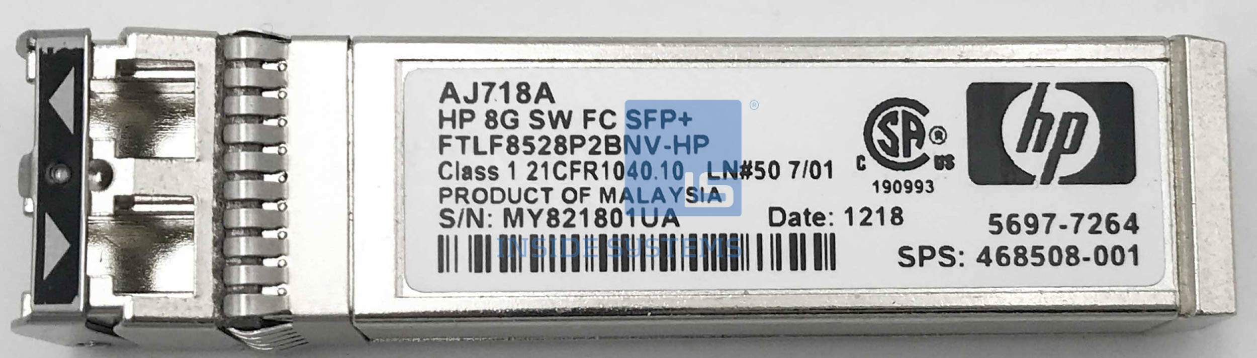 AJ718A - HPE 8G SW FC SFP+ Tranceiver - Image 2