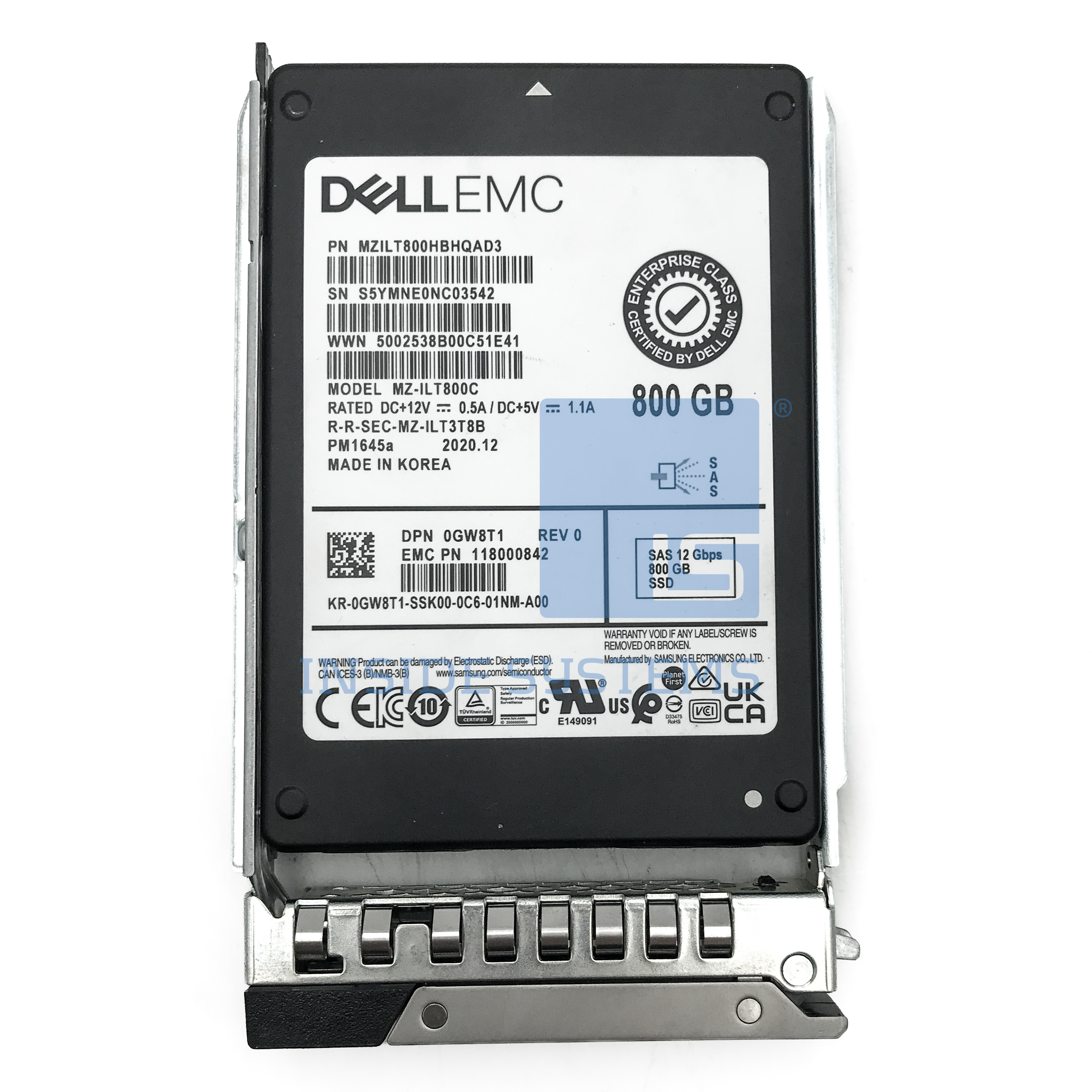 GW8T1 - DELL 800GB 12G 512e MU SAS 2.5" SSD