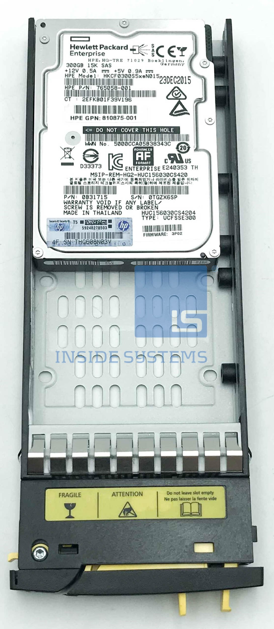 K2P97A - HPE 3PAR 300GB 15K 12G 2.5" HDD 13 K2P97A A