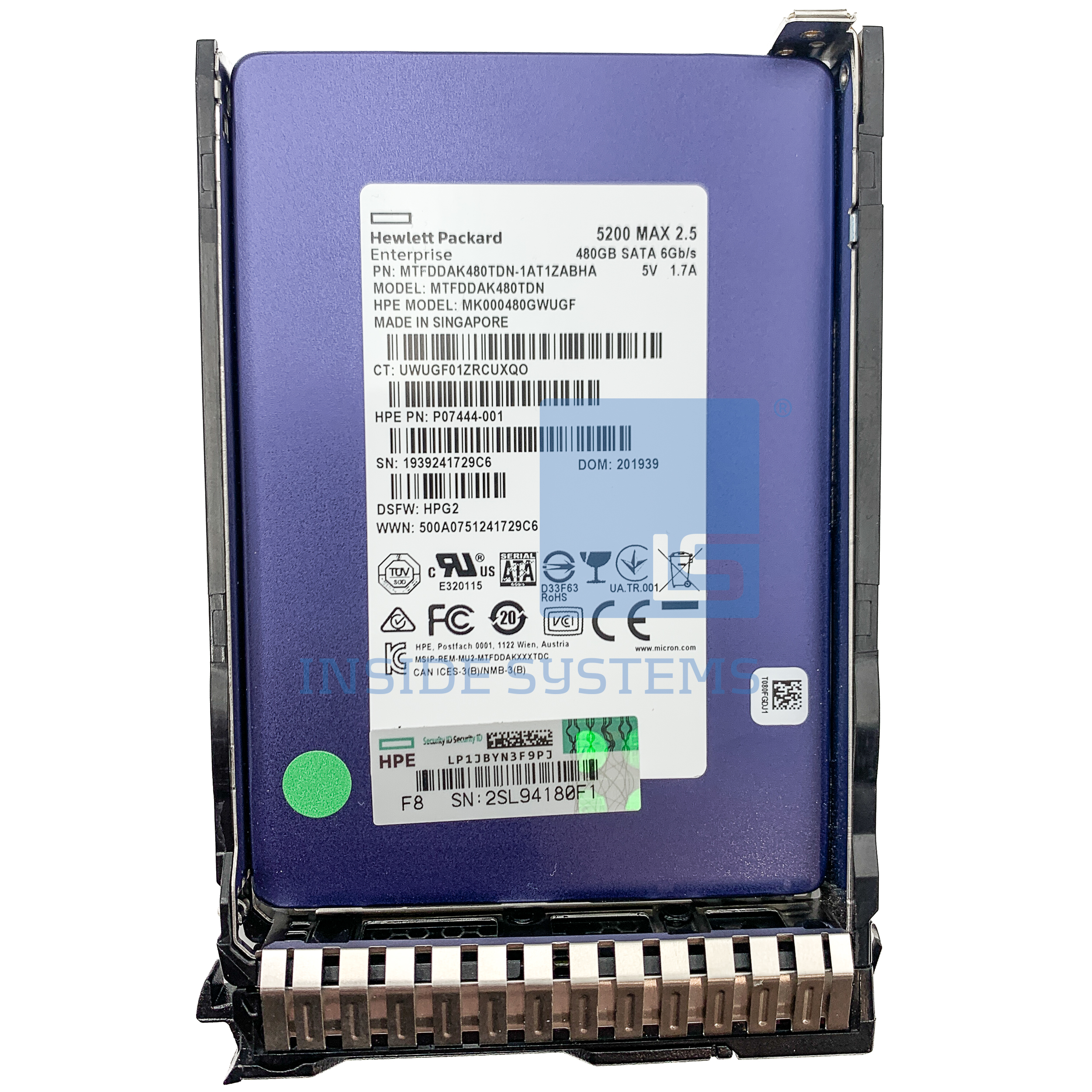 P08690-001 - 480GB 6G MU SC SATA 2.5" SSD 2 P08690-001 - 480GB 6G MU SC SATA 2.5" SSD