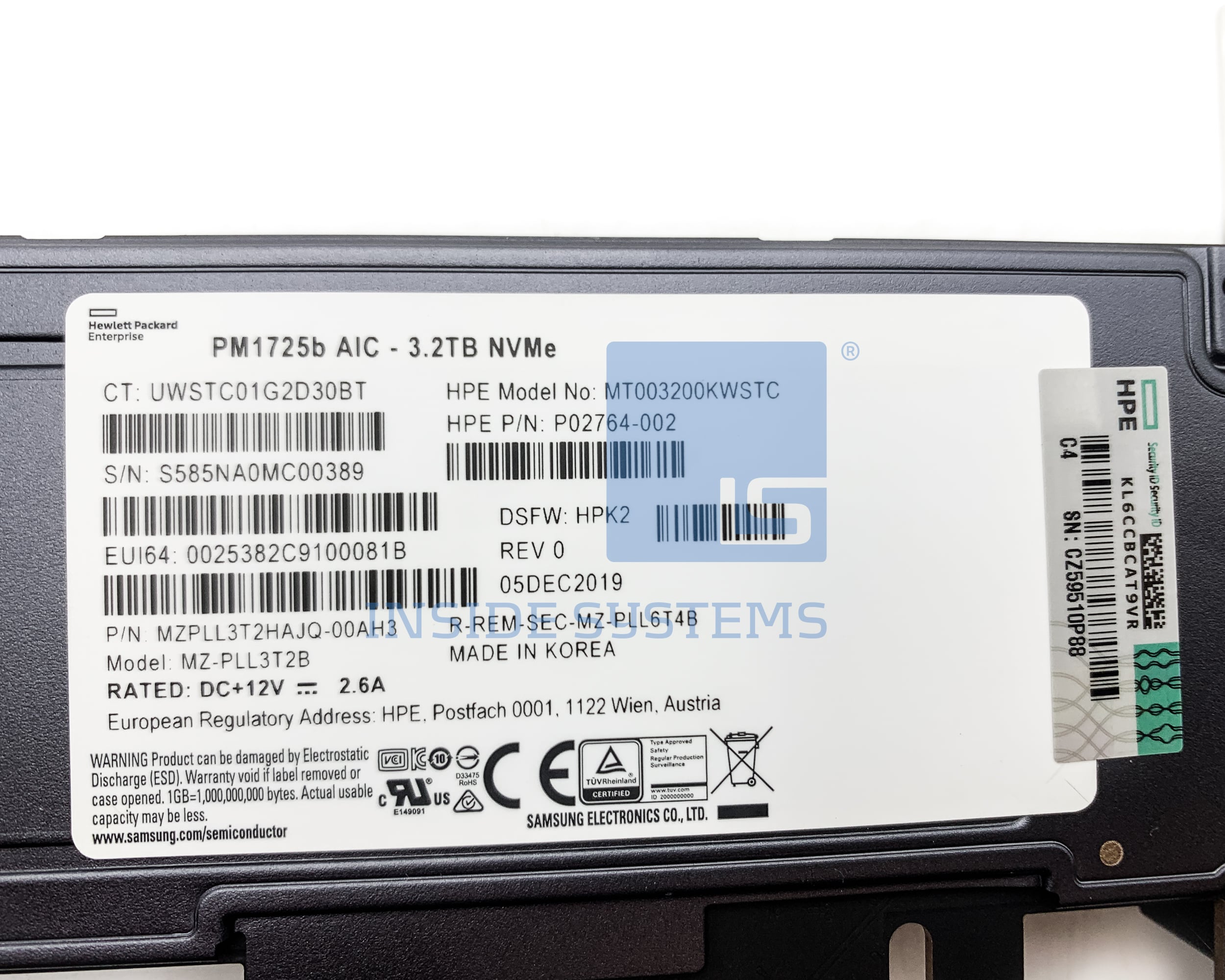 P10266-B21 - 3.2TB NVME x8 MU HHHL PCI Card - Image 3
