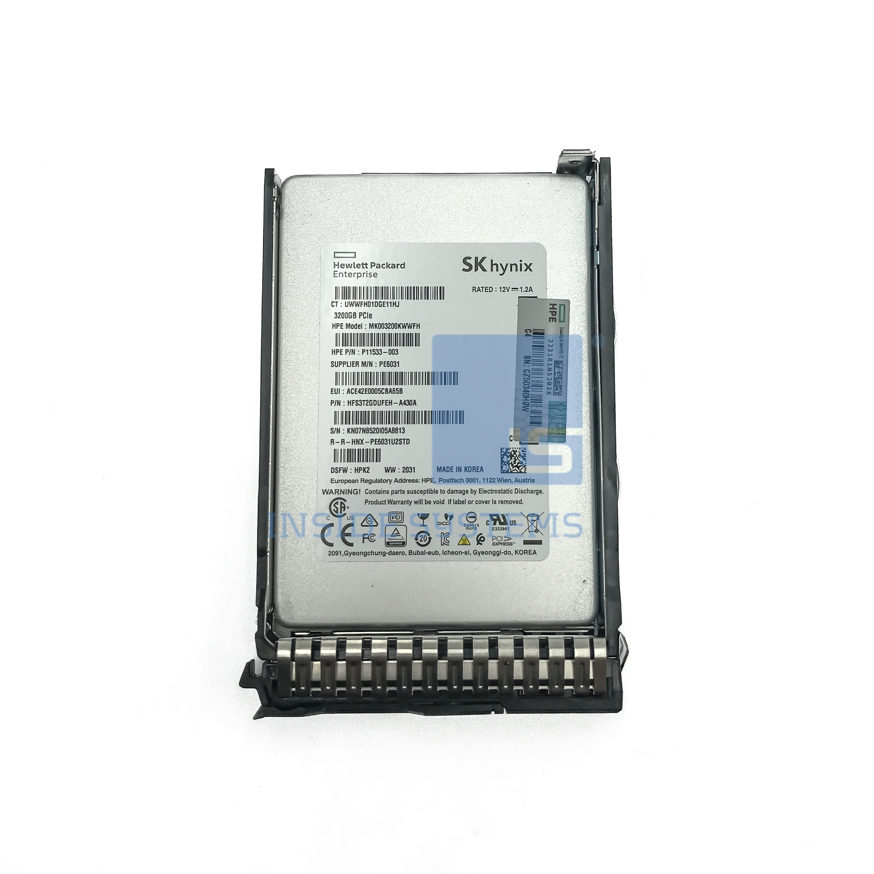 P13828-001 - 3.2TB U.2 PE6031 SCN NVMe 2.5" SSD 3 P13828-001 - 3.2TB U.2 PE6031 SCN NVMe 2.5" SSD