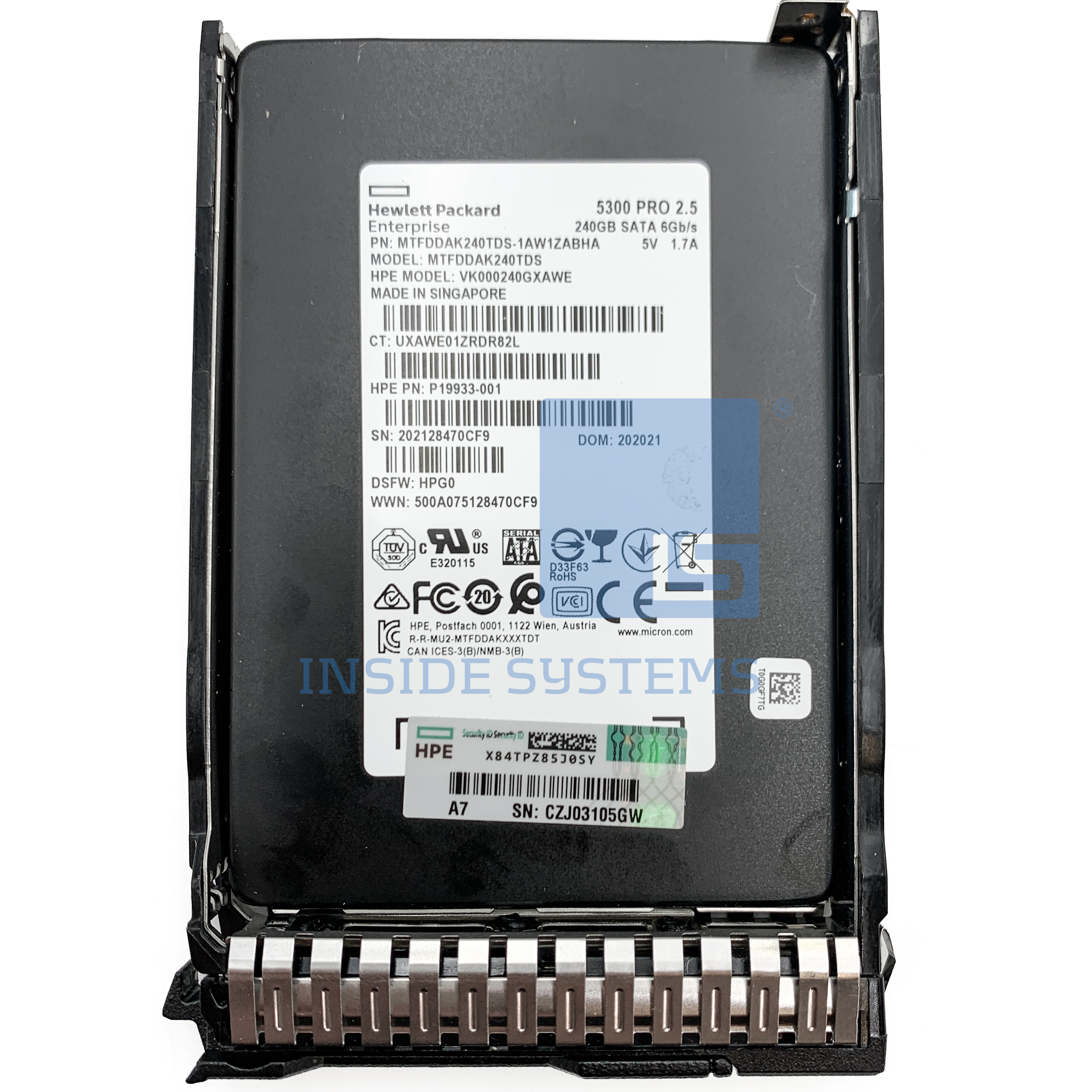P21080-001 - 240GB 6G RI SC SATA 2.5" SSD 2 P21080-001 - 240GB 6G RI SC SATA 2.5" SSD