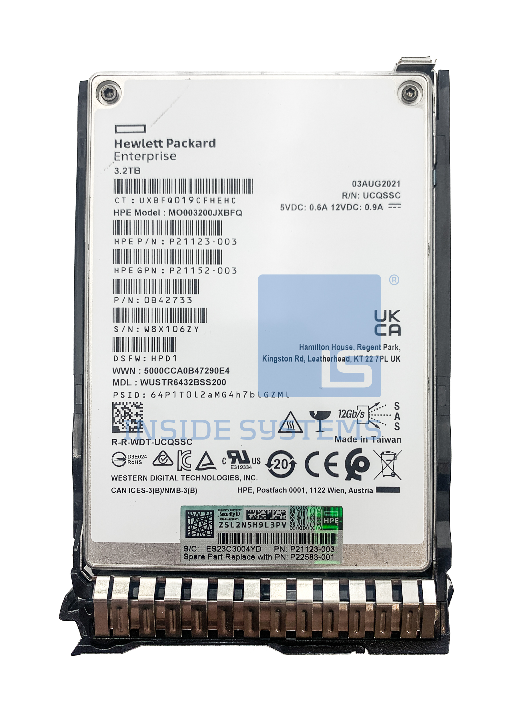 P22583-001 - 3.2TB 12G MU SC SAS 2.5" SSD 3 P22583-001 - 3.2TB 12G MU SC SAS 2.5" SSD