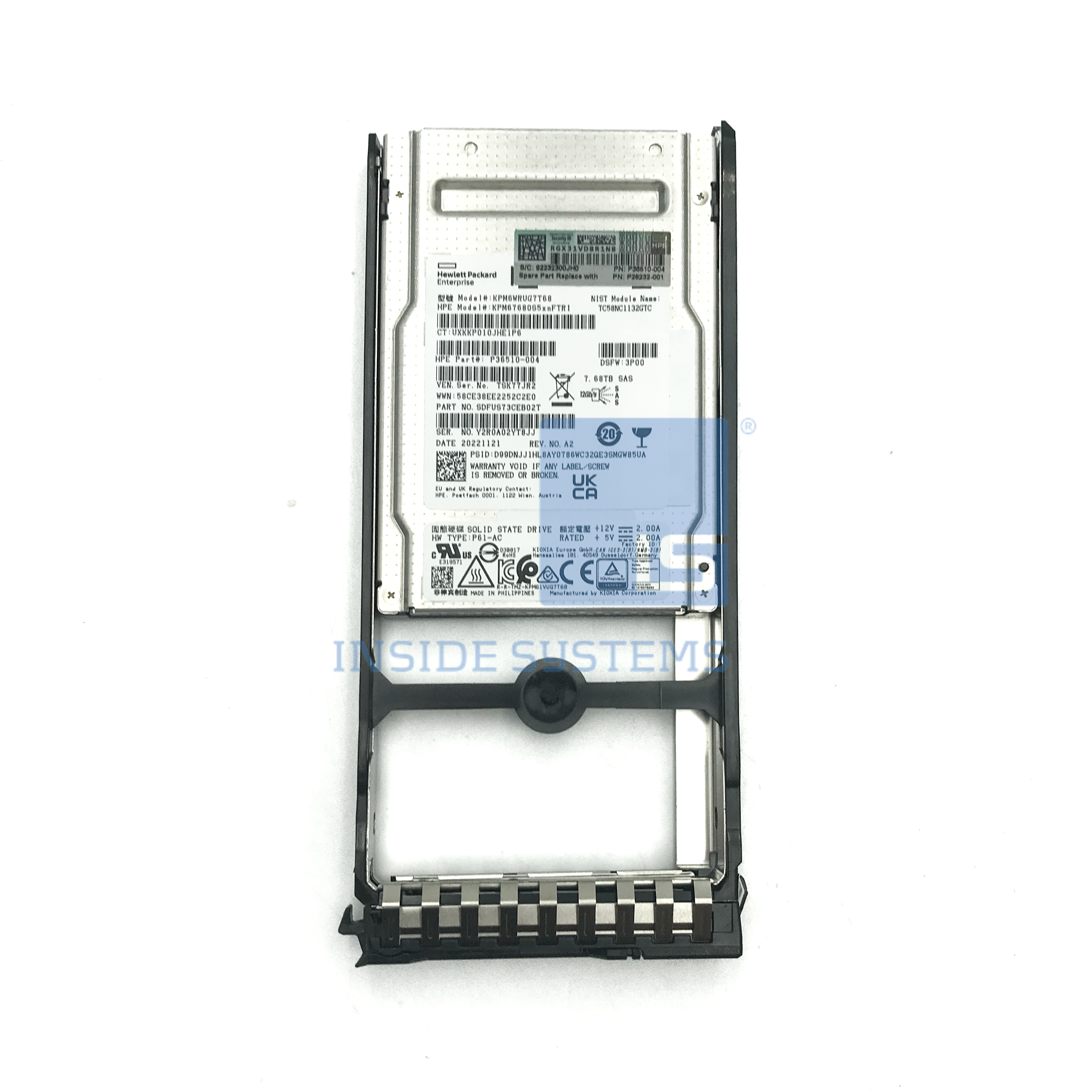 P26232-001-KPM6 - Primera 7.68TB 12G FIPS SAS 2.5" SSD 11 P26232 001 KPM6 A 1