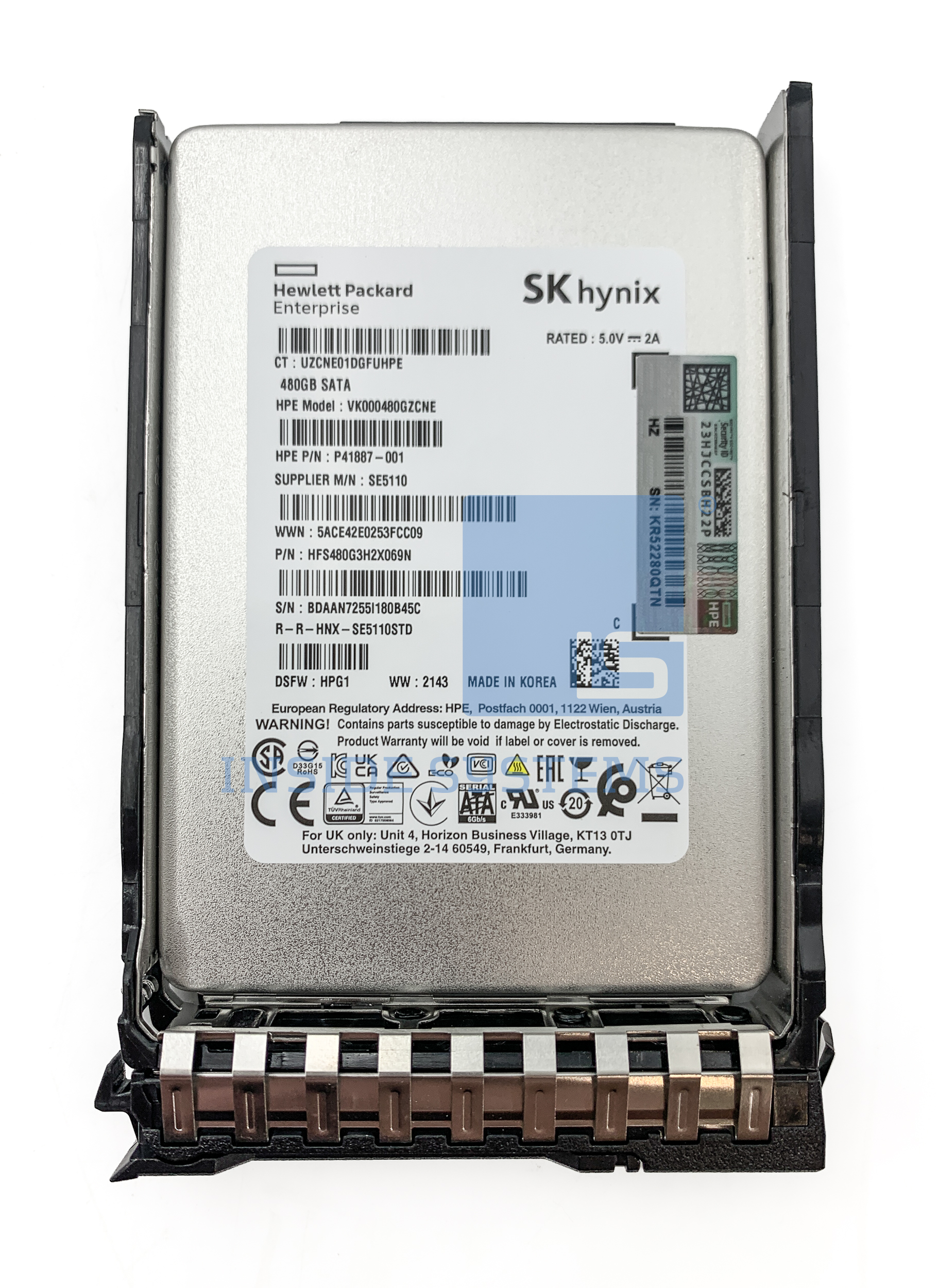 P41522-001-1 - 480GB 6G RI MV BC SATA 2.5" SSD 1 P41522-001-1 - 480GB 6G RI MV BC SATA 2.5" SSD