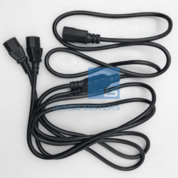 PWR-C14-2XC13-Y - IEC C14 to 2 x IEC C13 Y splitter 2.5M