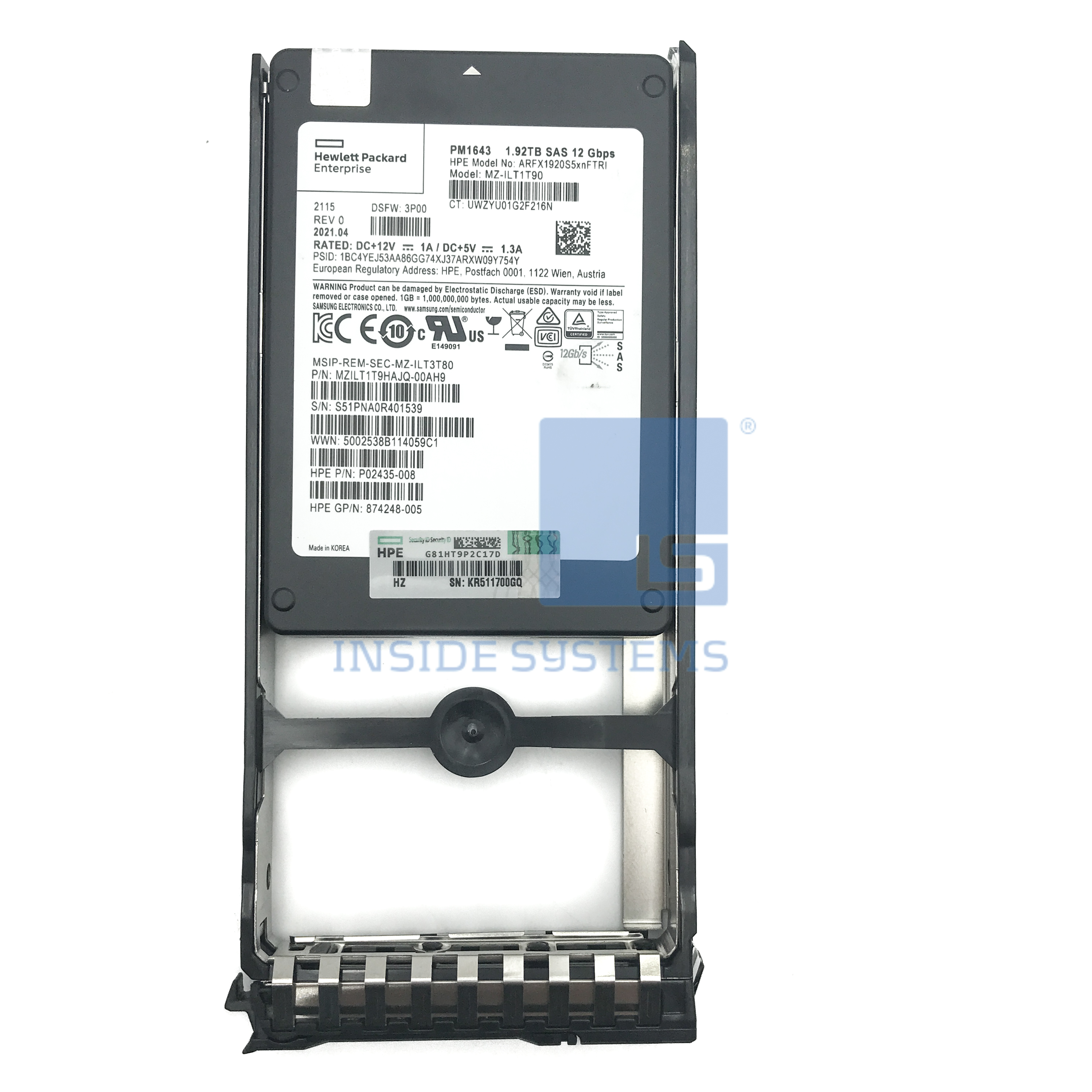 R3R39A - Primera600 1.92TB FIPS SAS 2.5" SSD 12 R3R39A A 1