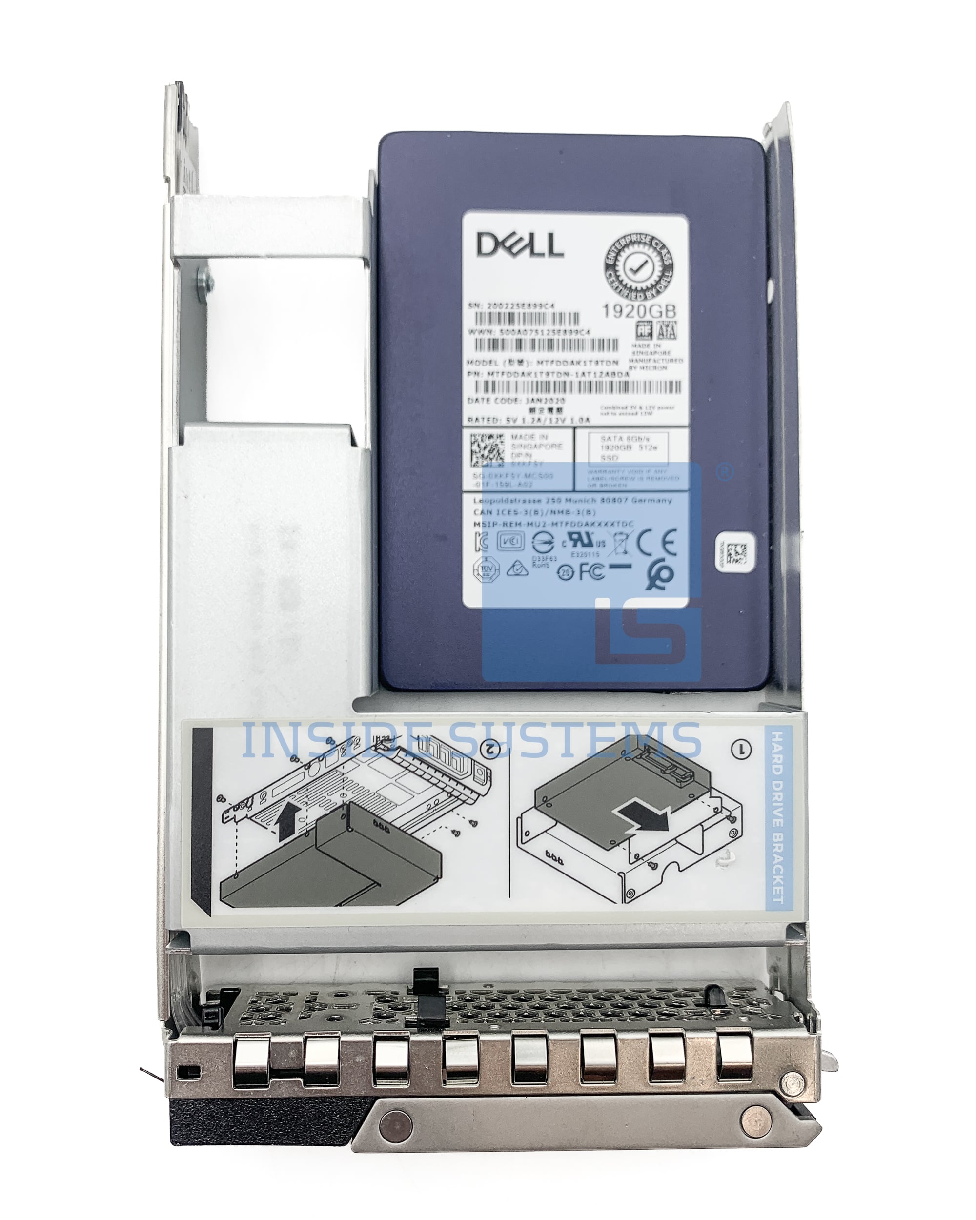 XKF5Y-04 - DELL 1.92TB 6G MU TLC SATA 2.5" SSD